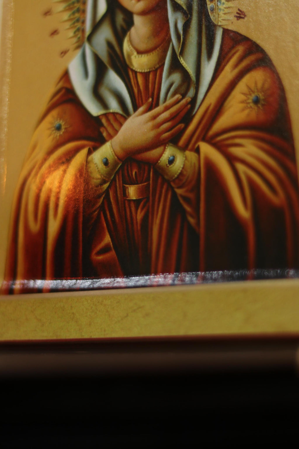 Tenderness Mother of God Icon Wooden Orthodox 6.3x4.7in