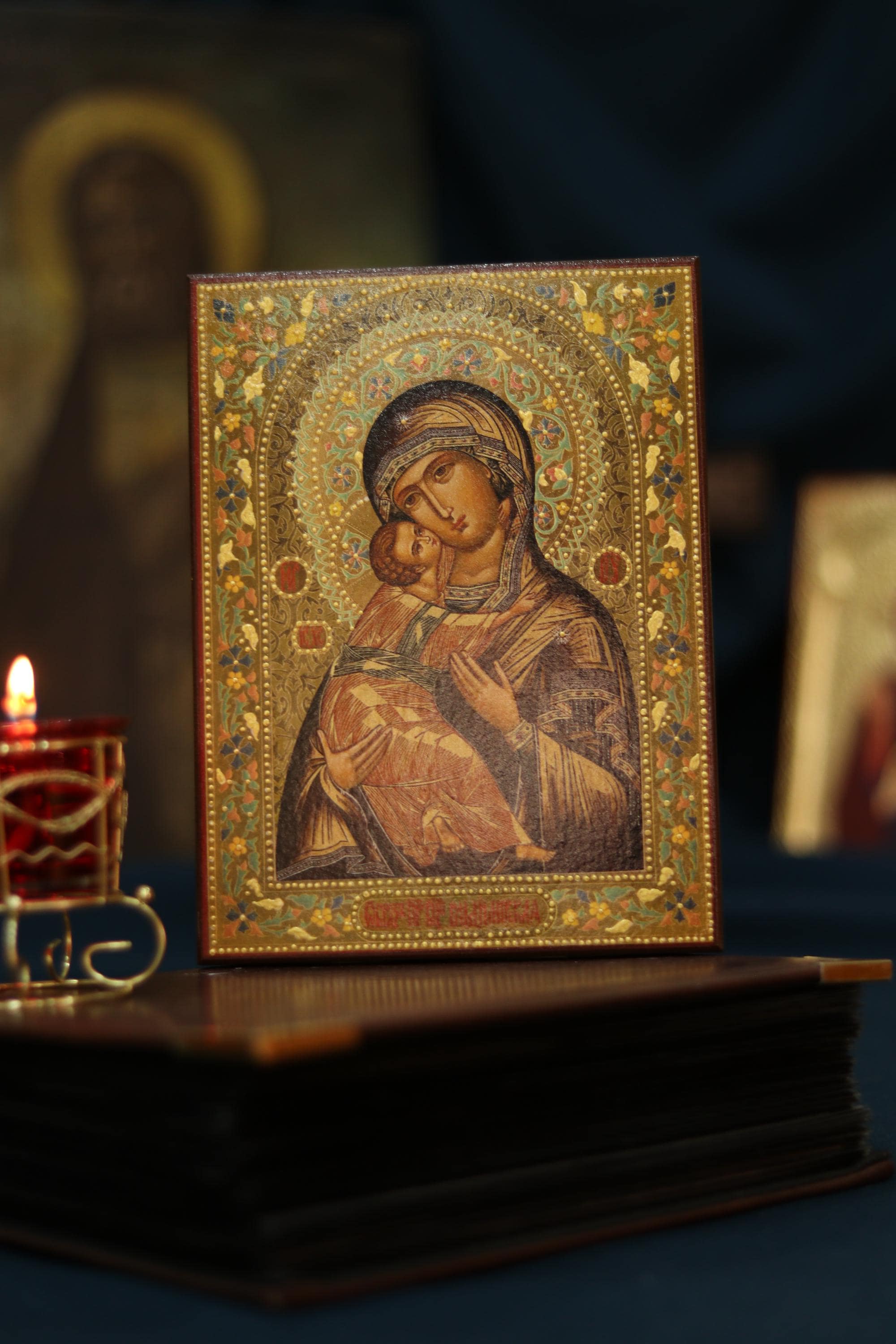 Volodymyr Mother of God Icon Wooden Icon Orthodox