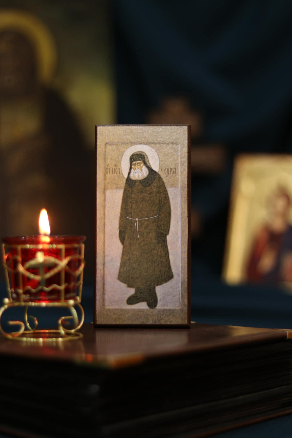 Orthodox Wooden Icon ., Saint Luke the Confessor