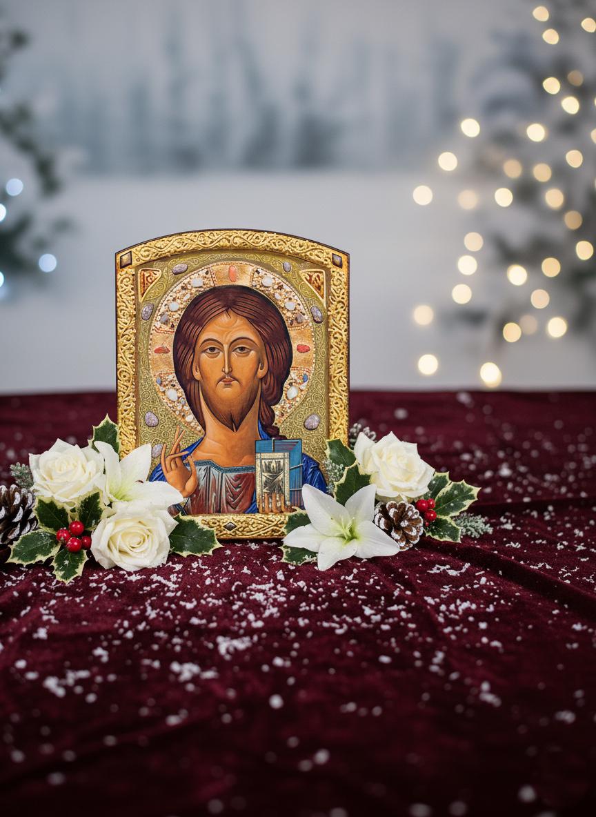 Orthodox Wedding Icon Set (different sizes): Mother of God & Christ Icons.
