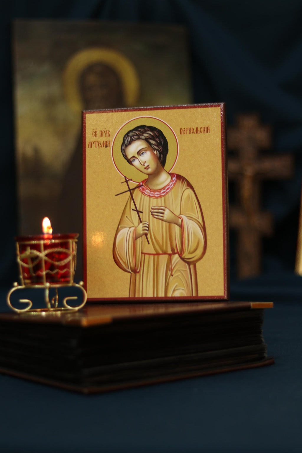 St Artemy Verkolsky Icon Wooden Icon Orthodox Icon, Christian Wall Art