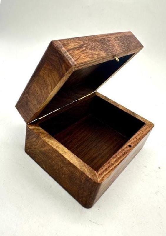 Wooden Incense Box 3.9x3.1x2 in., Orthodox Church Incense Holder
