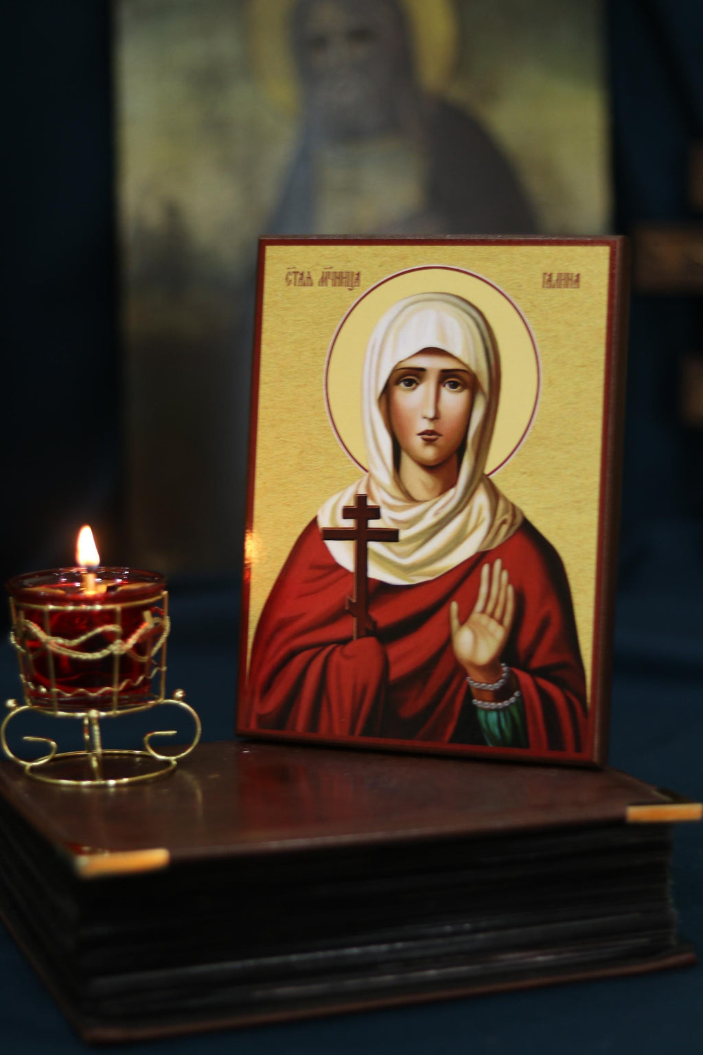 Saint Galina Orthodox Icon Wooden Icon Christian Wall Art Byzantine Icon