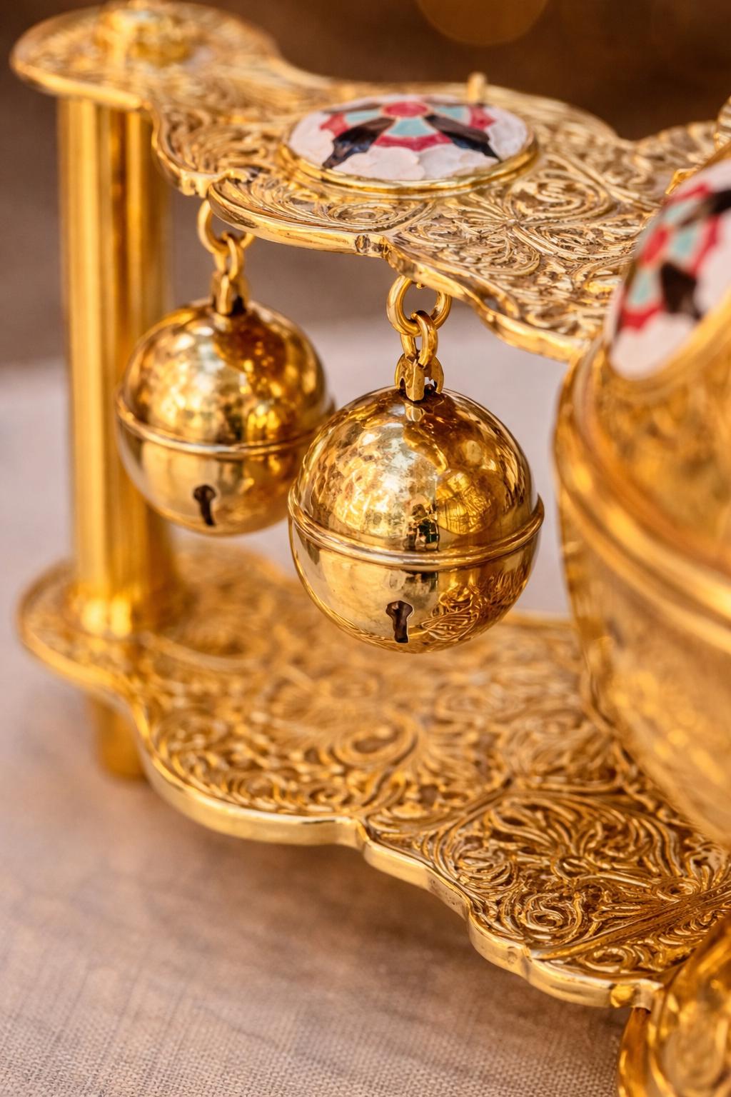 Orthodox Censer Nickel Plated 9.4 Inch, Church Incense Burner with Enamel