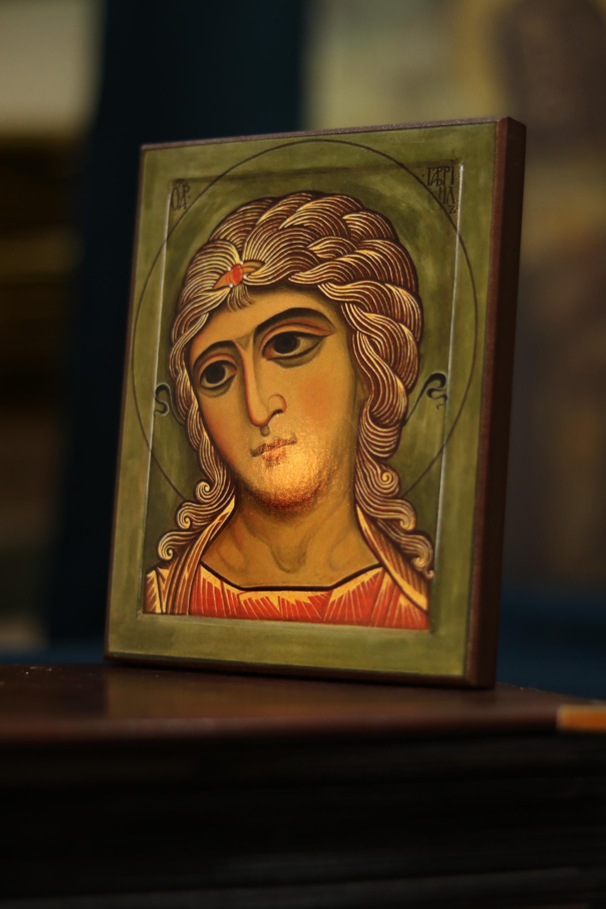 Orthodox Icon Archangel Wooden Icon 4.7x6.3 in Byzantine Panel