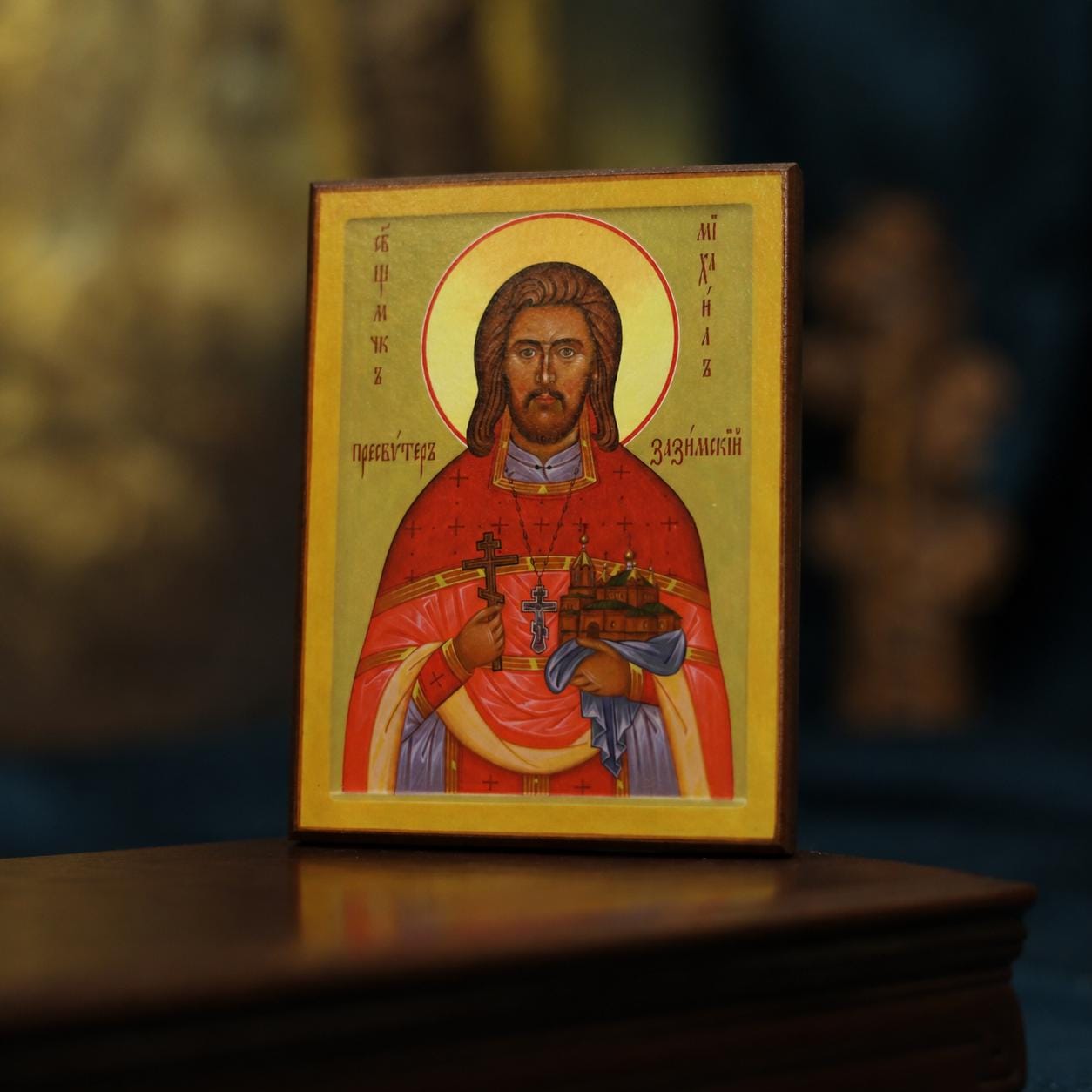 Saint Michael Zazimsky Orthodox Icon Wooden Icon Christian Art