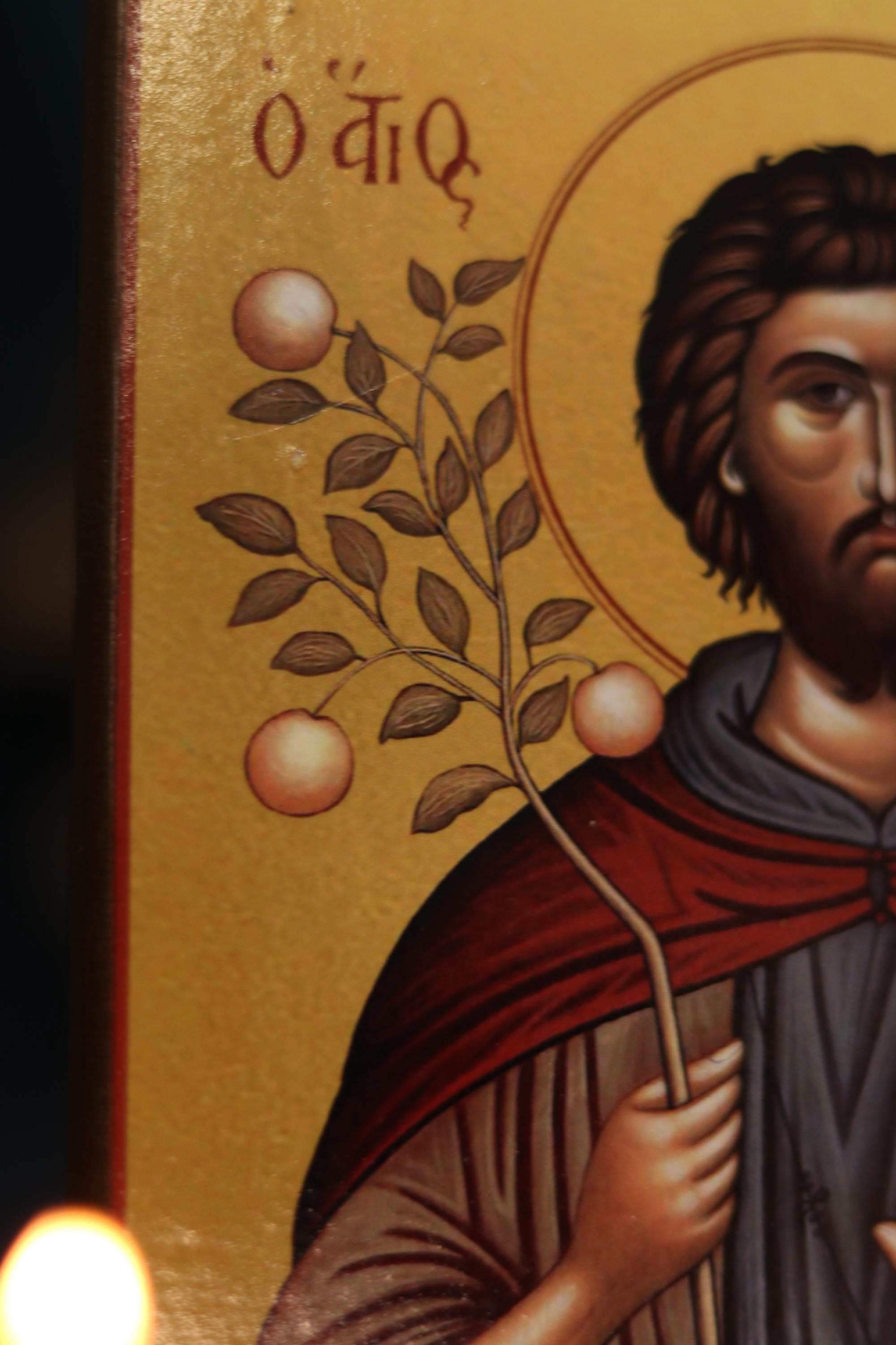 Orthodox Icon of Saint Euphrosynos the Cook – Wooden Icon Christian Icon