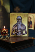 St Onuphrius Orthodox Icon, Wooden Icon Christian Icon