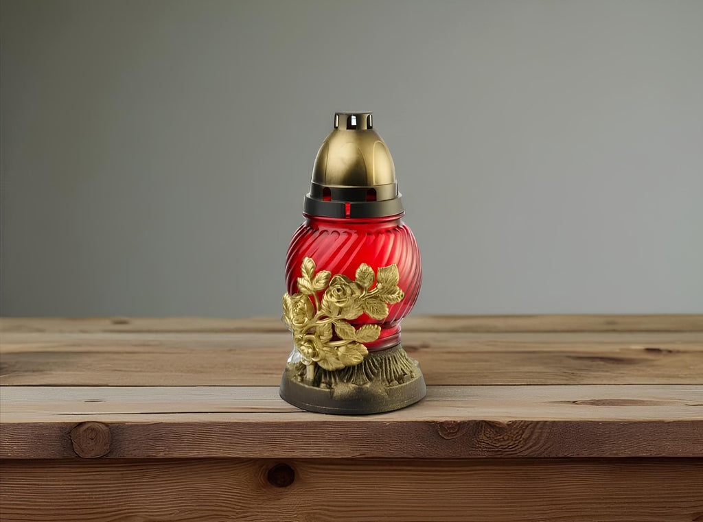 Memorial Candle 24h, 200g, Glass Grave Lantern, Cemetery Candle, Prayer Candle, Memorial Lantern, Grave Decoration, Cemetery Decor