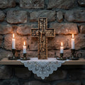 Hand Carved Ash Wood Wall Cross 11.8, Wooden Crucifix, Christian Home Decor, Orthodox Cross, Religious Gift, Jesus Cross