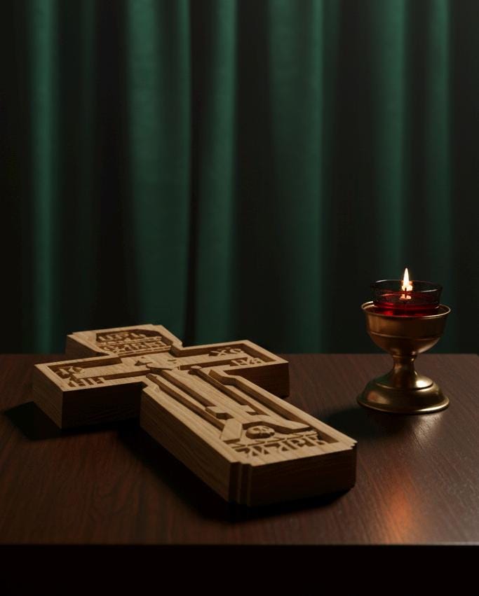 Orthodox Wooden Cross 11x7 inch Handmade – Carved Wall Crucifix, Christian Religious Decor, Faith Gift