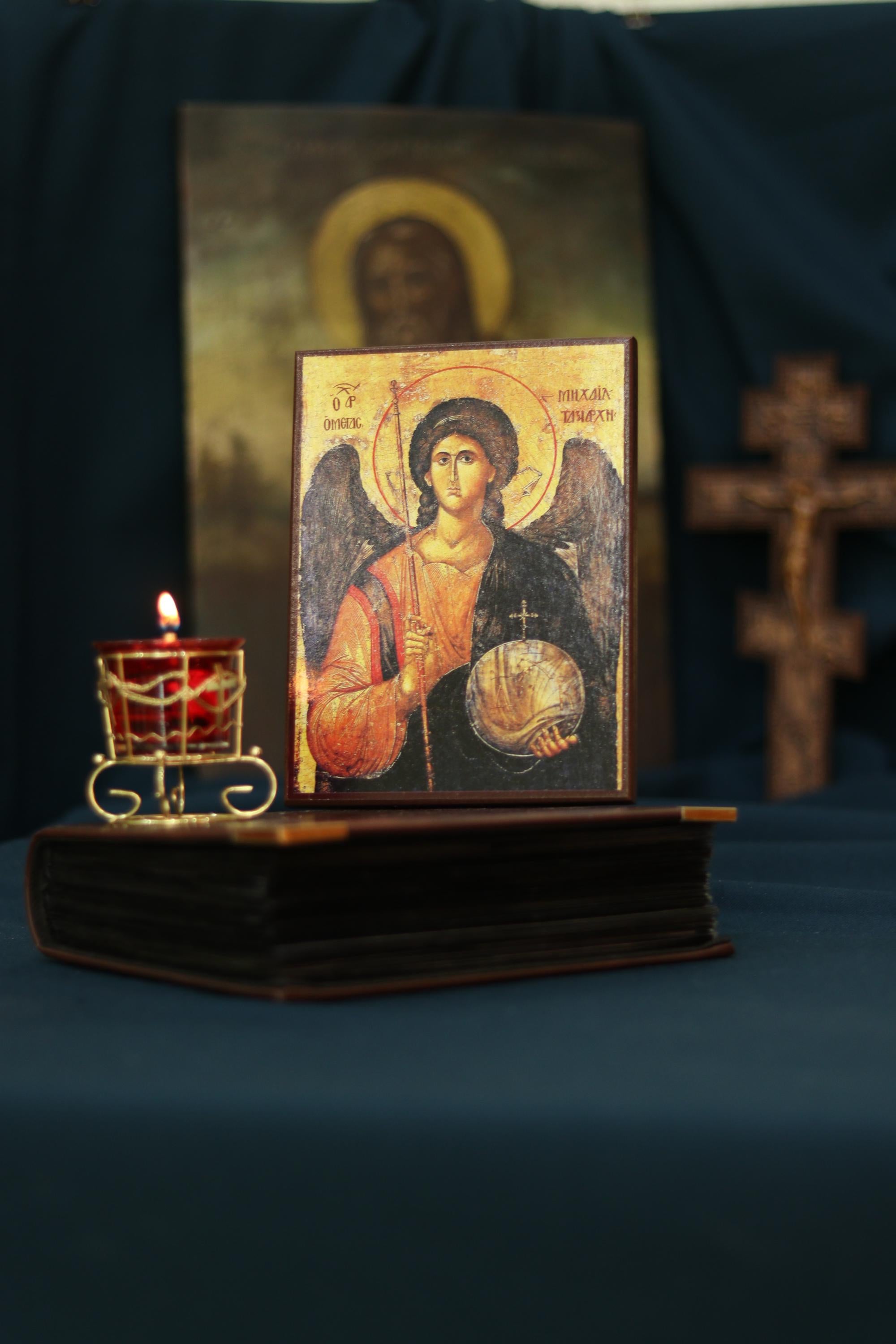 Archangel Michael Byzantine Icon Orthodox Wood Icon