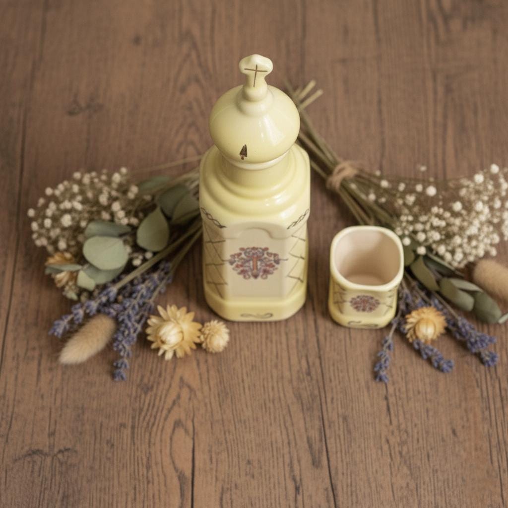 Ceramic Holy Water Bottle 9.84in, Orthodox Holy Water Bottle, Christian Bottle, Church Supply, Religious Decor, Prayer Corner