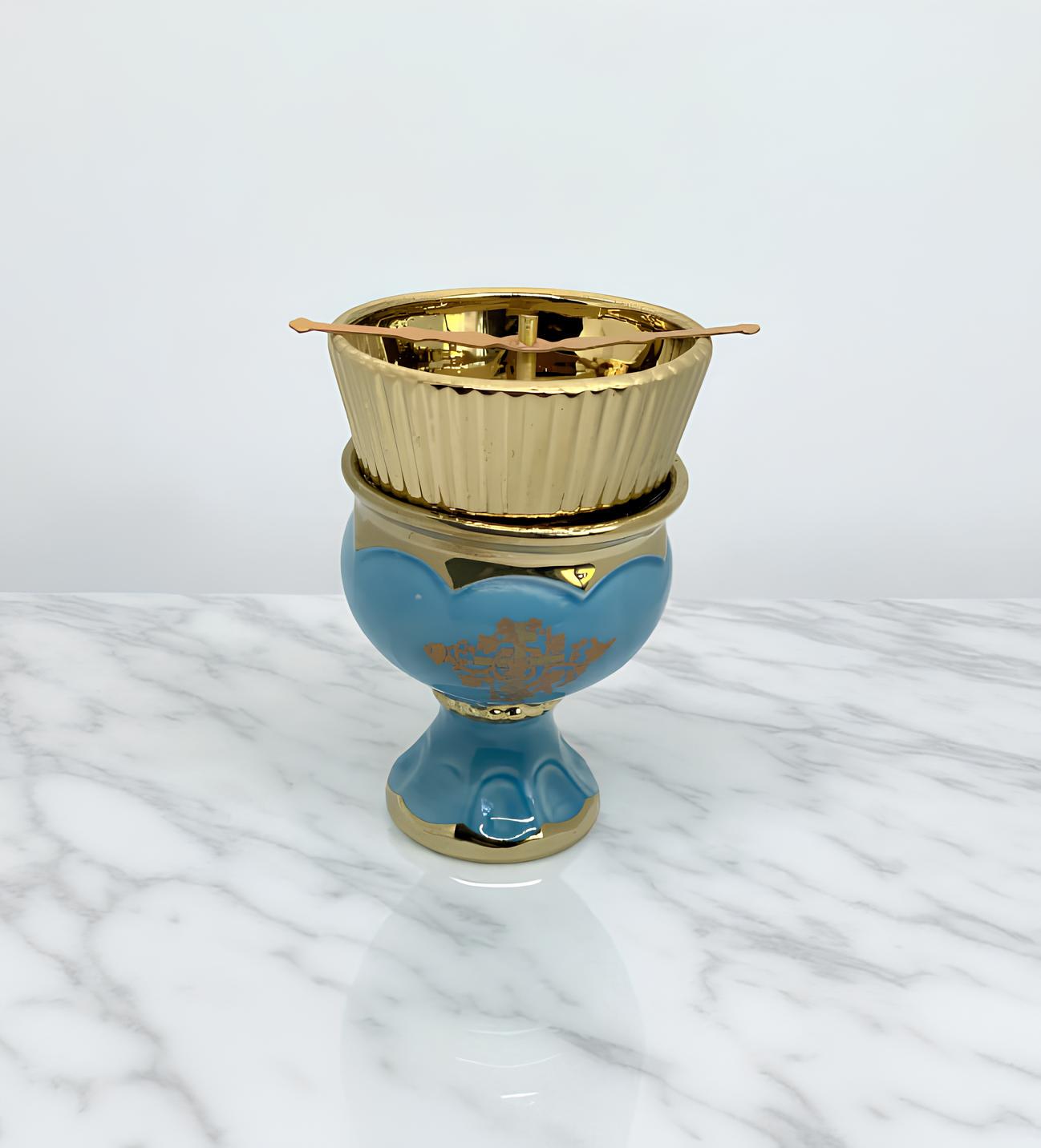 Ceramic Table Oil Lamp 4.7in, Icon Lamp, Vintage Oil Candle, Retro Oil Lamp, Glass Oil Lamp, Orthodox Lamp, Prayer Lamp, Religious Gift