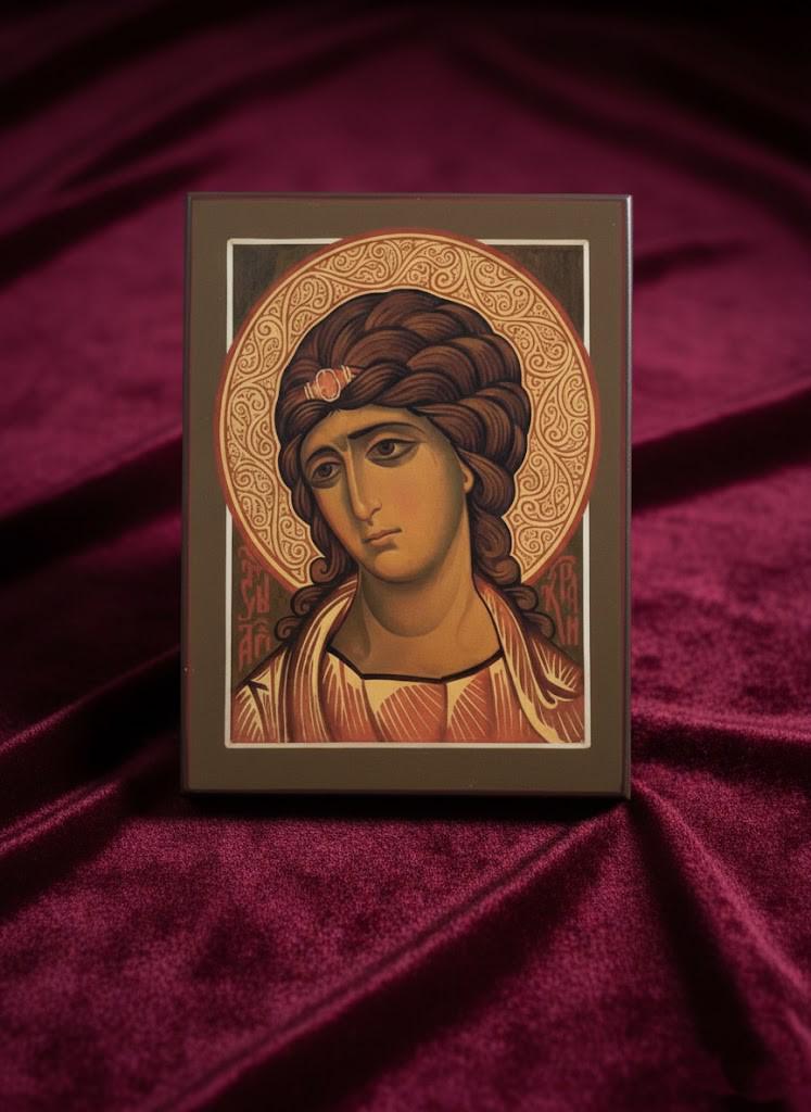 Orthodox Icon Of Archangel Gabriel , Wooden Icon