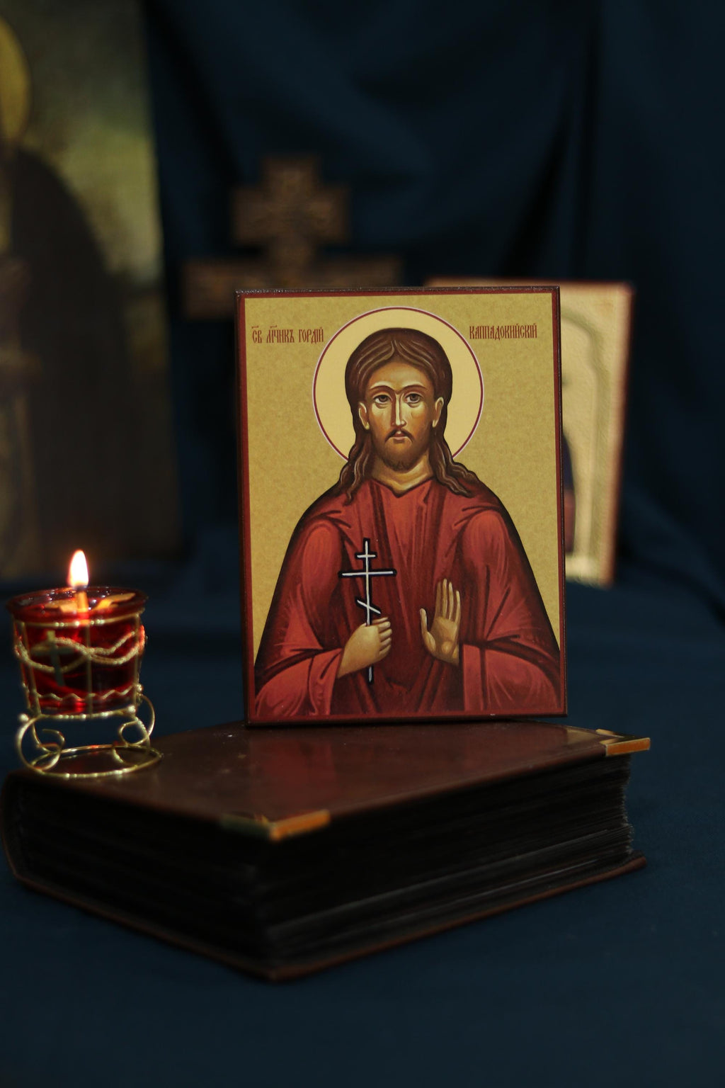 Saint Gordius Orthodox Icon Wooden Icon – Christian Wall Decor & Religious Gift
