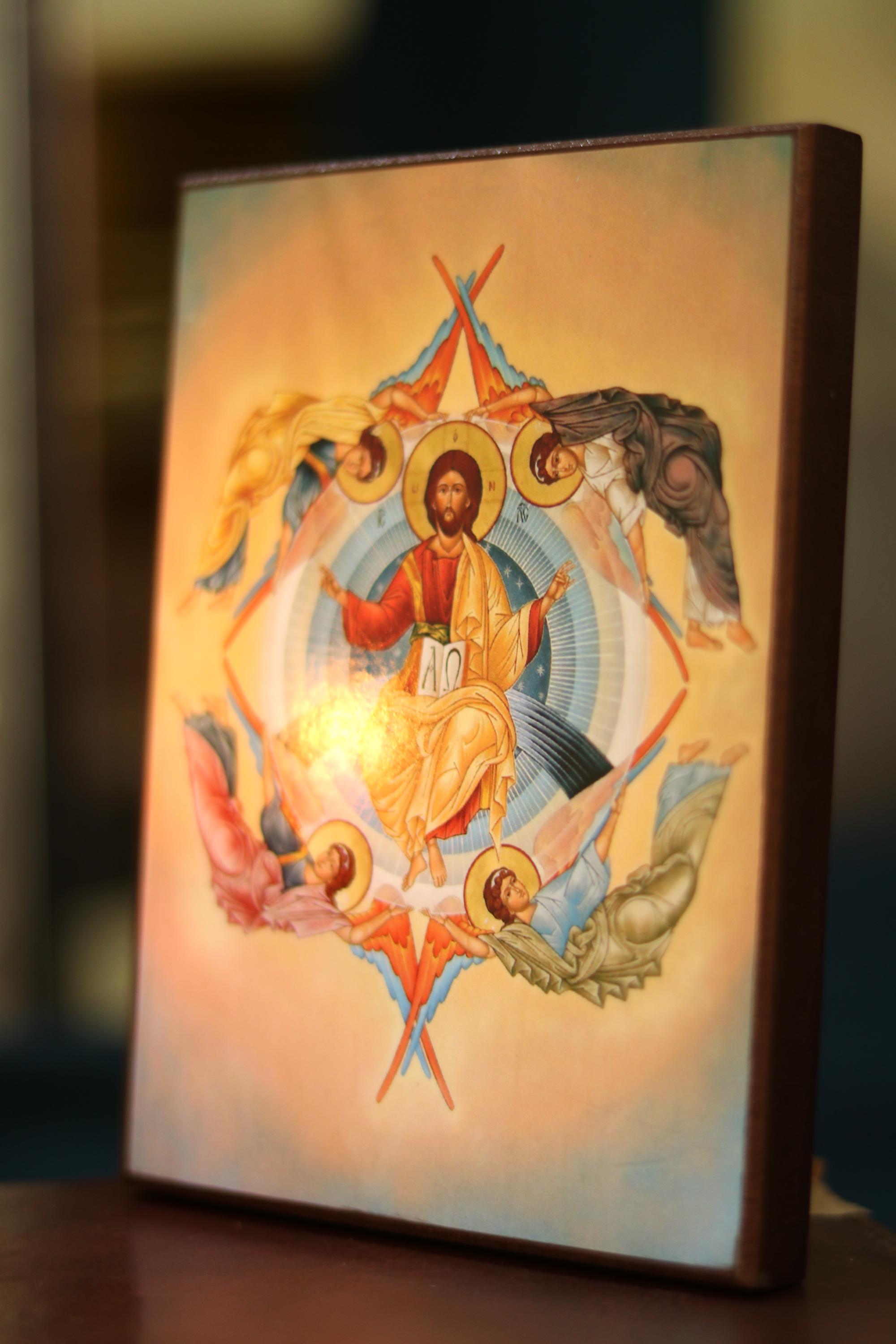 Wooden Orthodox Icon 6.3x4.7 in Christ in Majesty, The Lord Icon