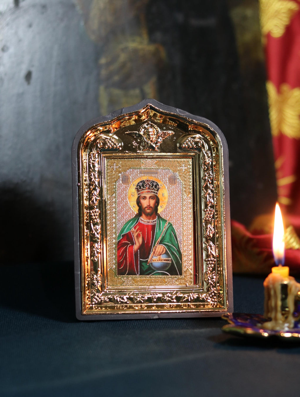 Icon of Jesus Christ, Folding icon, Jesus christ, Mother of god, Orthodox icon, Small icon, Pocket icon, Christian icon, Icon 6x9 cm