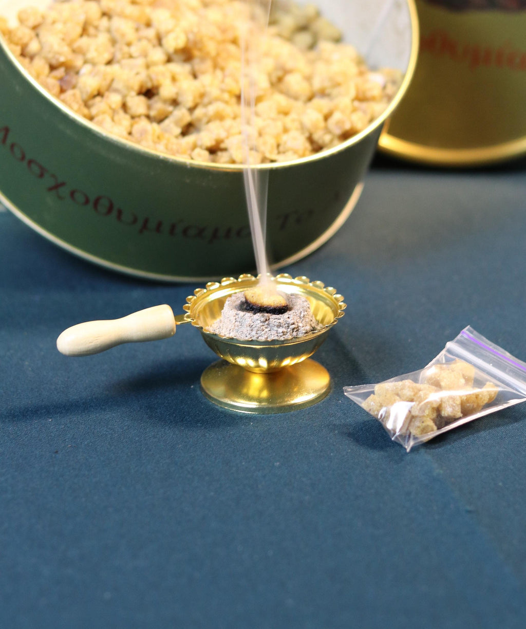 Orthodox Incense Set – Metal Censer, 60g Natural Resin Incense, Charcoal Tablets, Prayer Burner for Home Altar or Church Use