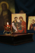 Holy Family Icon Wooden Icon Orthodox, Christian Icon Plaque