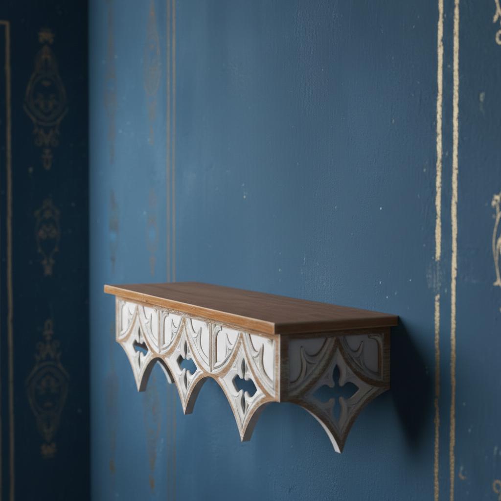 Wooden shelf for a home iconostasis, Orthodox Home Icon Stand, Prayer Corner Shelf