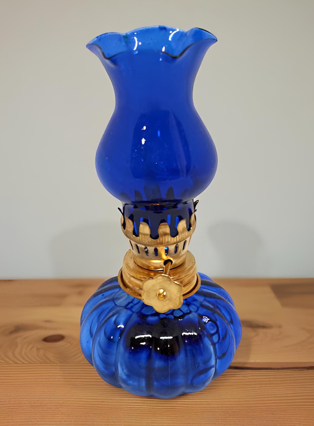 Glass Oil Lamp 11cm x 5cm, Blue Icon Lamp, Retro Lamp, Vintage Oil Candle, Orthodox Prayer Lamp, Eastern Orthodox, Church Oil Lamp