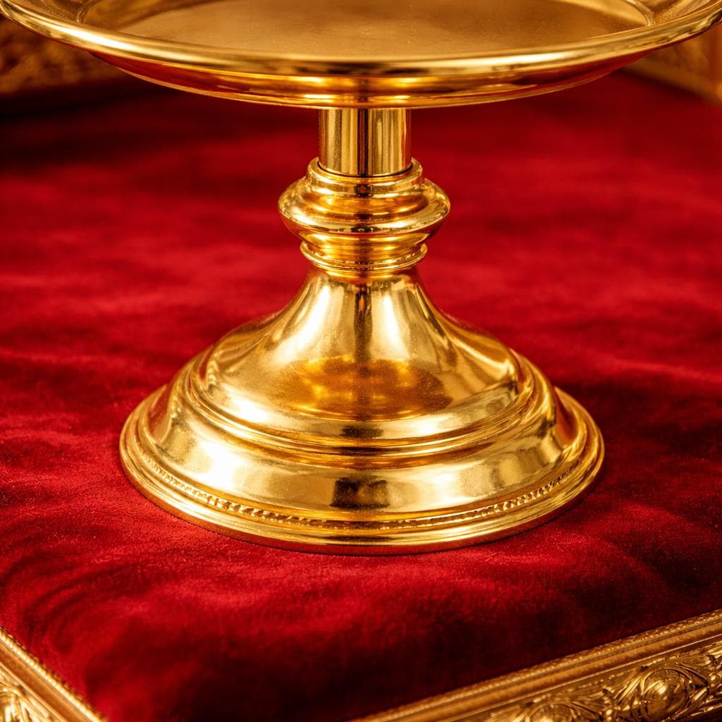 Orthodox Brass Diskos Paten 5.9 in Church Plate Lacquered