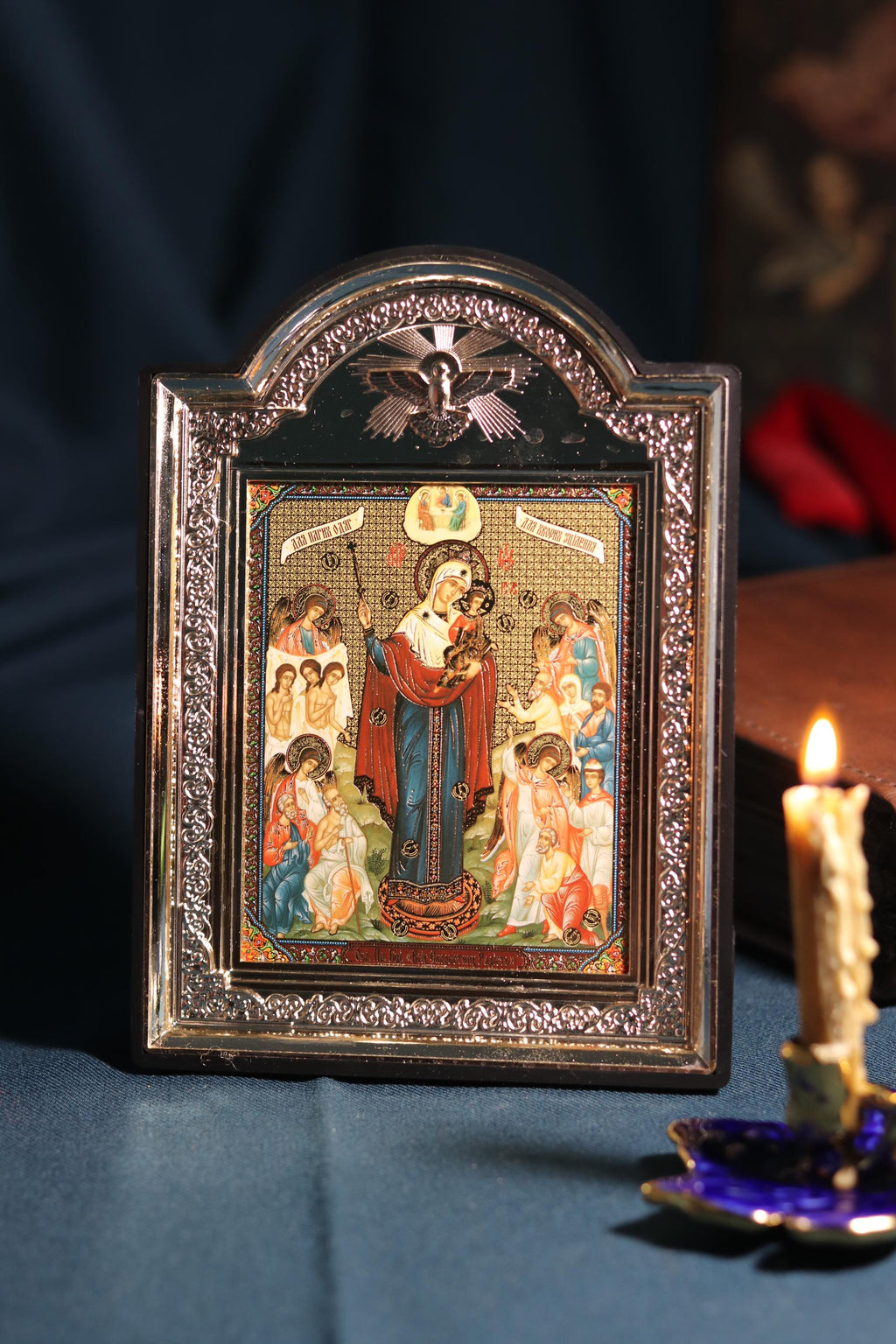 Icon of the Virgin Mary, God's mother, "Joy of All Who Sorrow" icon, Orthodox icon, Orthodox christian, Christianity art, Icon 14x19 cm