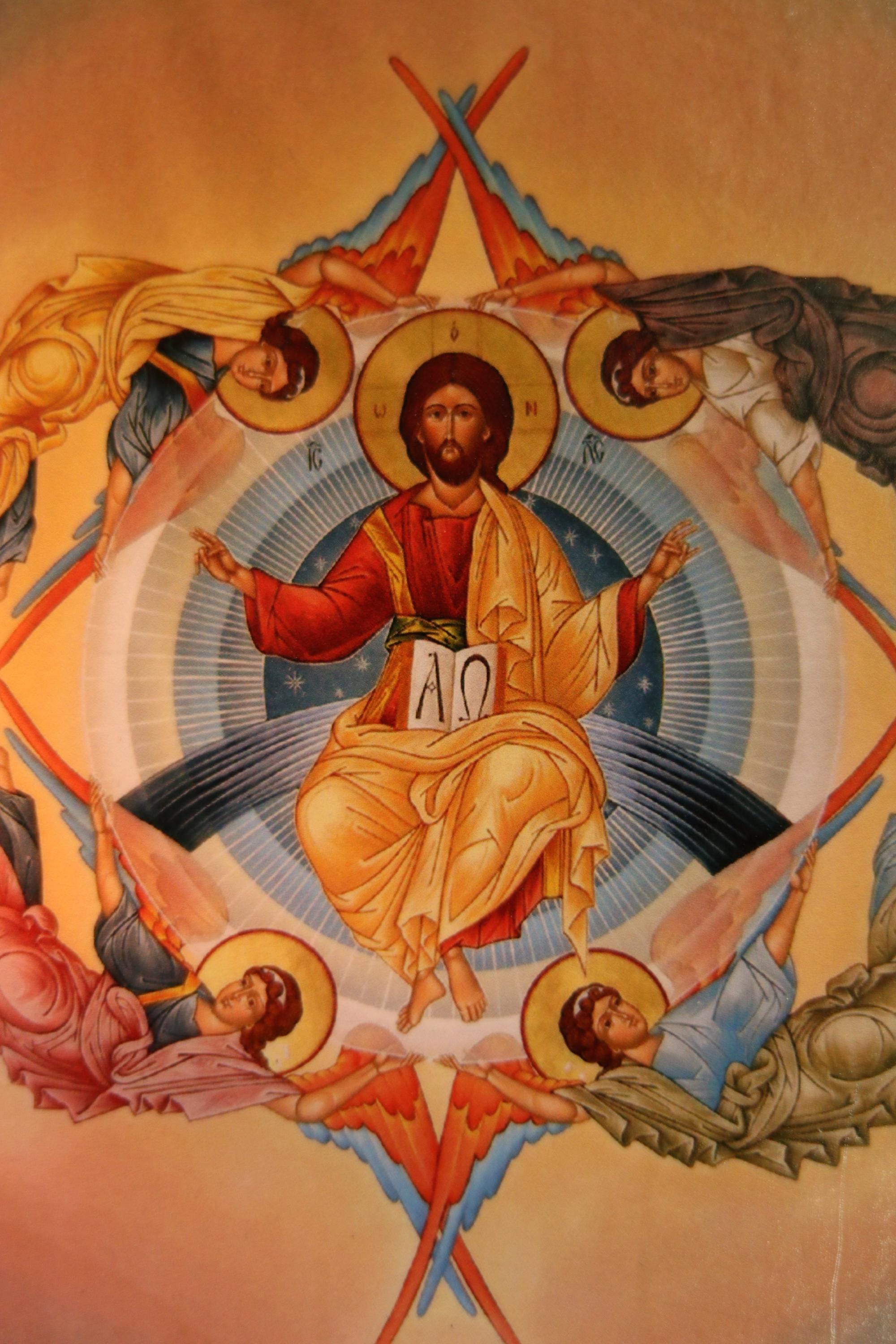 Wooden Orthodox Icon 6.3x4.7 in Christ in Majesty, The Lord Icon