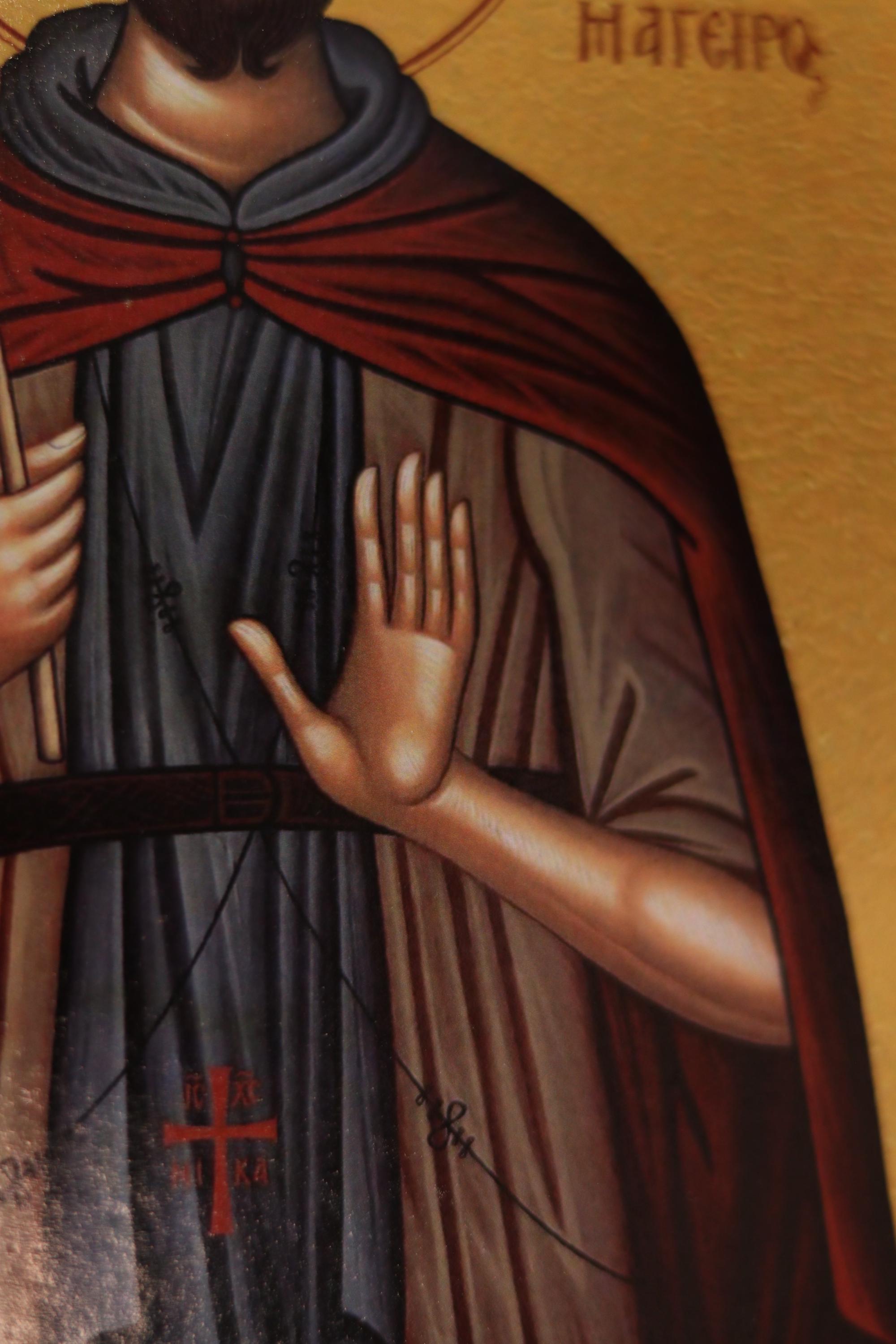 Orthodox Icon of Saint Euphrosynos the Cook – Wooden Icon Christian Icon