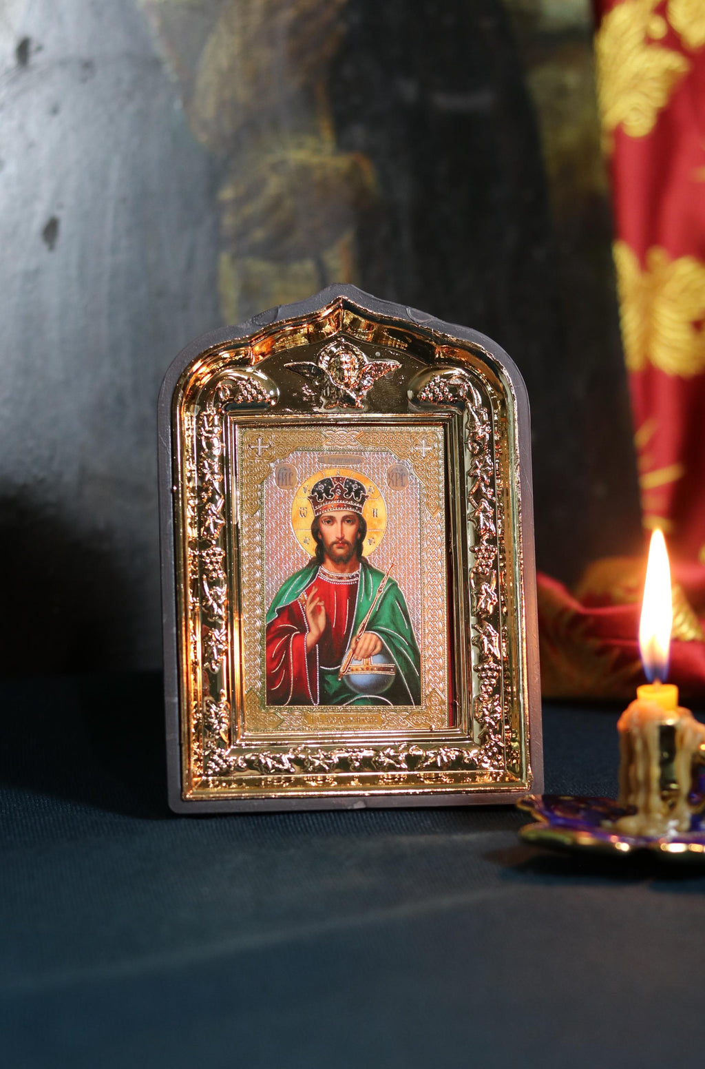 Icon of Jesus Christ, Folding icon, Jesus christ, Mother of god, Orthodox icon, Small icon, Pocket icon, Christian icon, Icon 6x9 cm