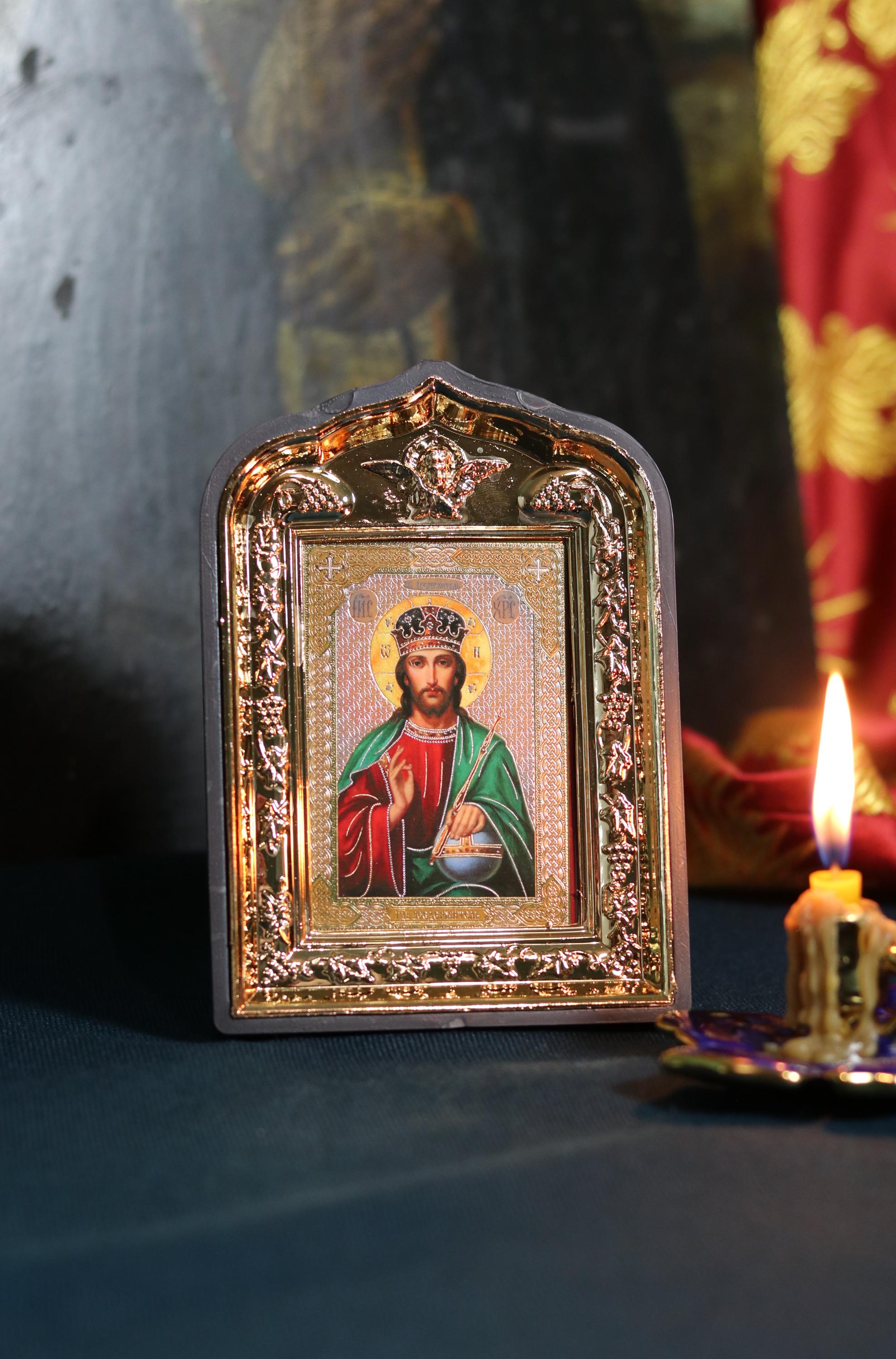 Icon of Jesus Christ, Folding icon, Jesus christ, Mother of god, Orthodox icon, Small icon, Pocket icon, Christian icon, Icon 6x9 cm