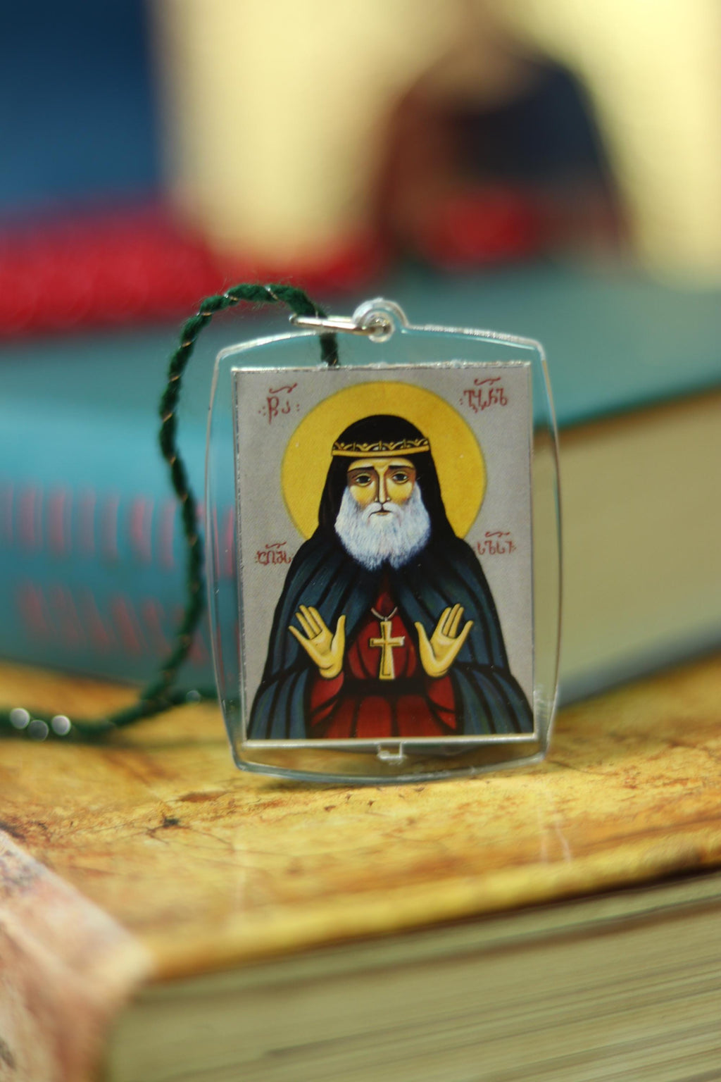 Orthodox Car Pendant Icon 1.6x2 in, Saint Gabriel Urgebadze & Saint Seraphim of Sarov, Blessed Christian Car Charm, Religious Gift