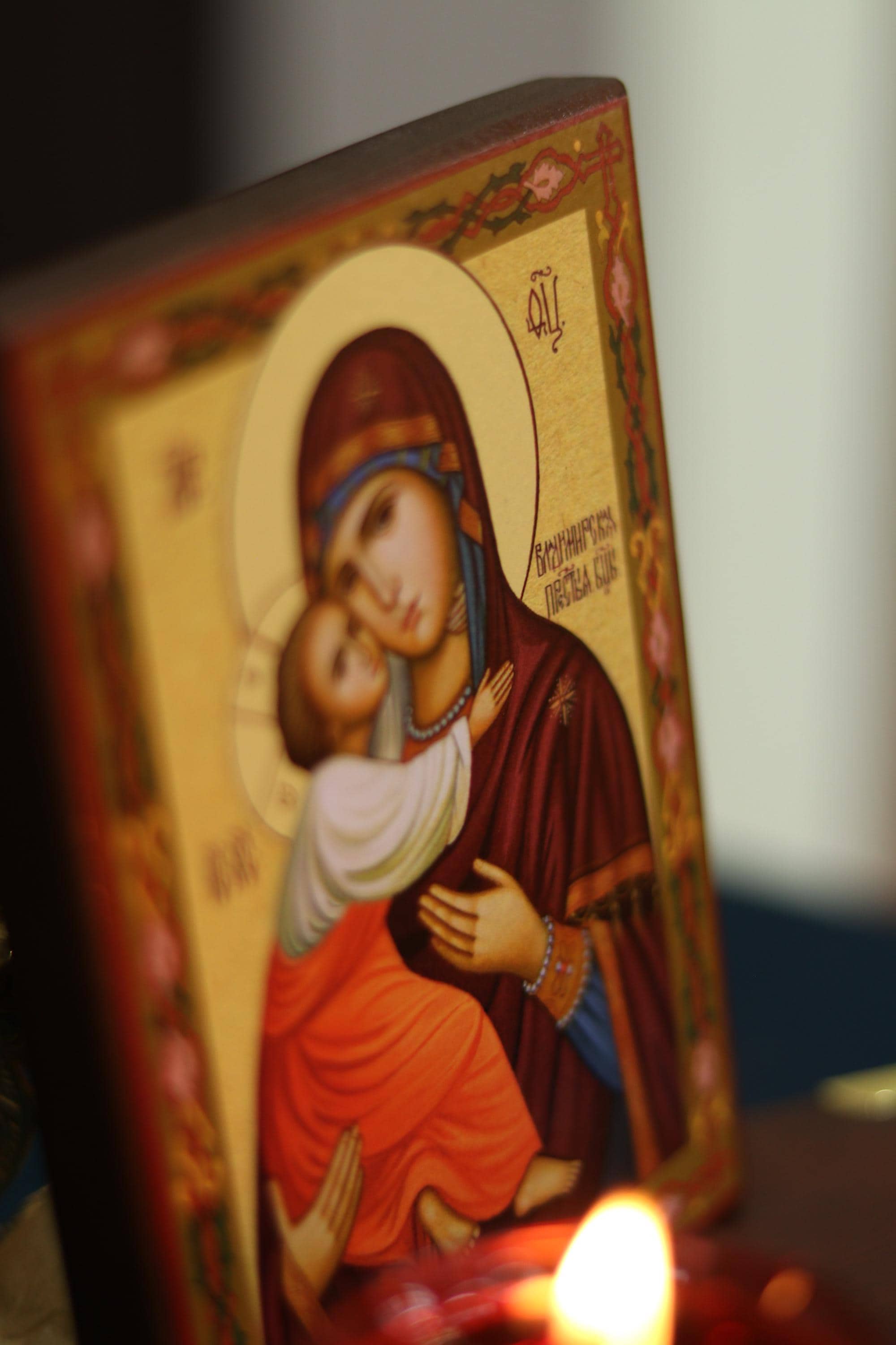 Volodymyr Mother of God Icon Wooden Icon Orthodox Icon Art
