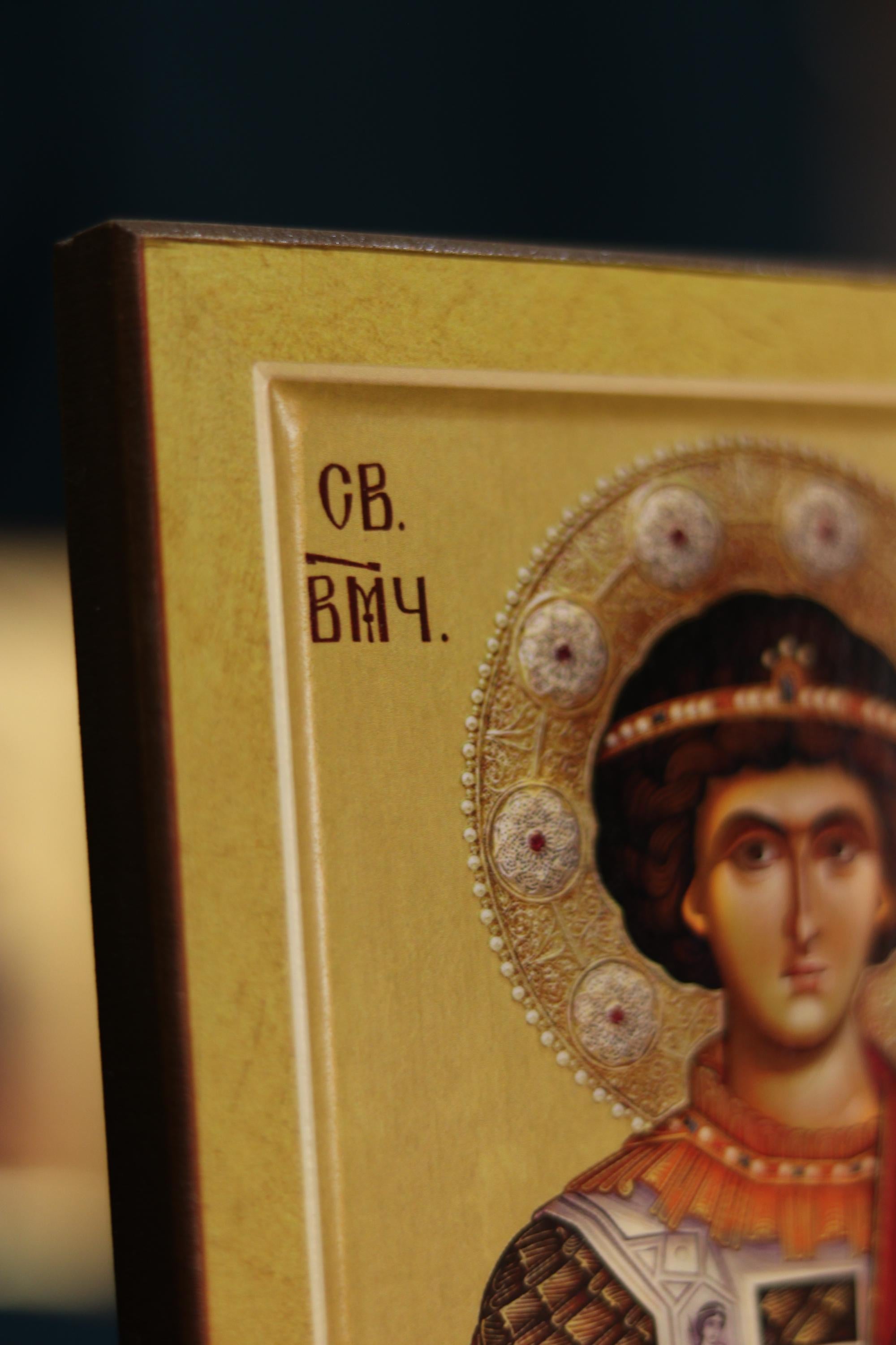 Saint Panteleimon Orthodox Icon Wooden Icon Christian Wall Art Gift