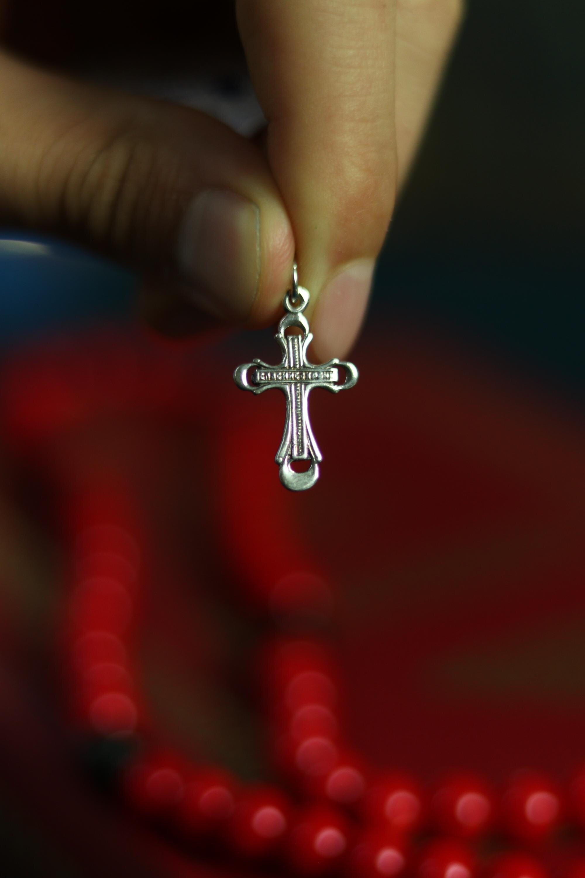 Sterling Silver Orthodox Cross Pendant | 0.67 in Tall | 1.23g | 925 Christian Crucifix Charm for Baptism & Daily Wear, greek orthodox cross
