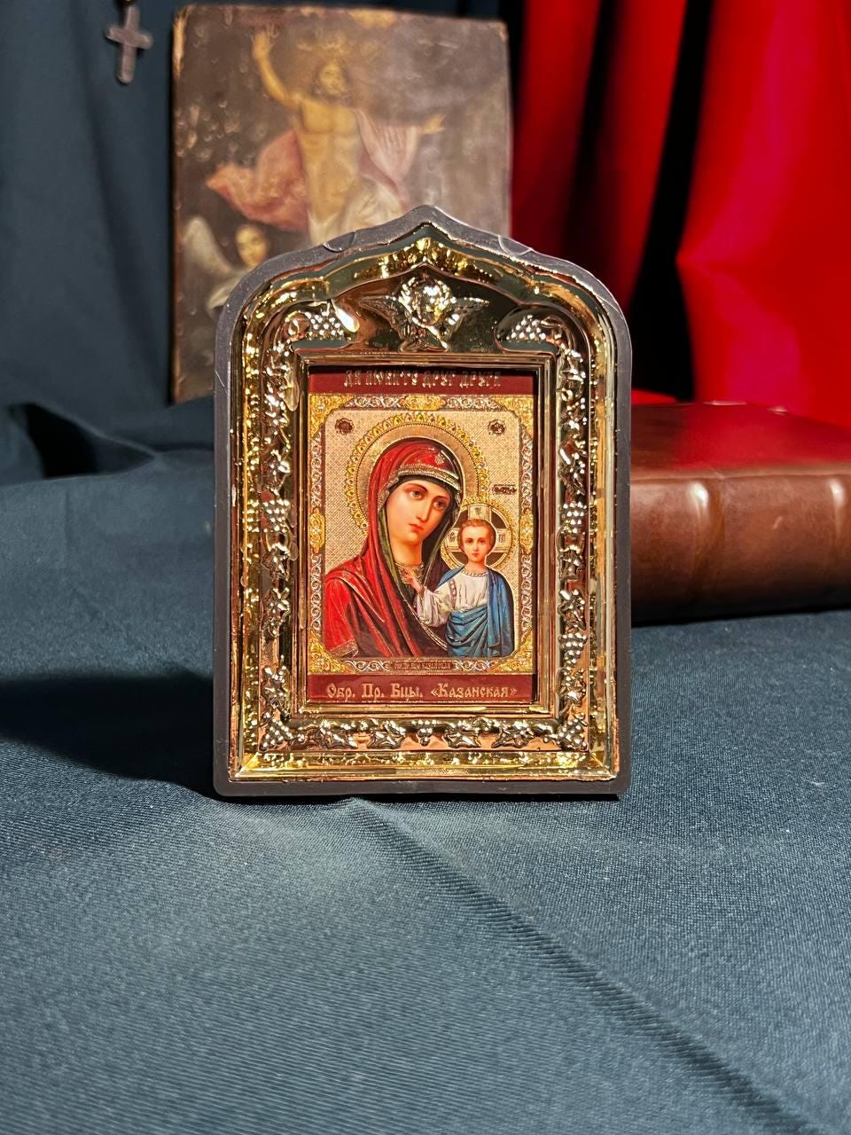 Icon of the Mother of God 10x15, Kazan icon of the Mother of God, Orthodox icon, Orthodox cross, Hanging icon, Mother of God, Virgin Mary