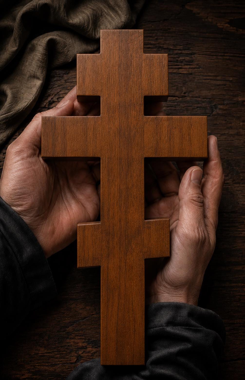 Wooden Orthodox Crucifix Wall Cross 7.9-19.7in Jesus Christ Wall Decor