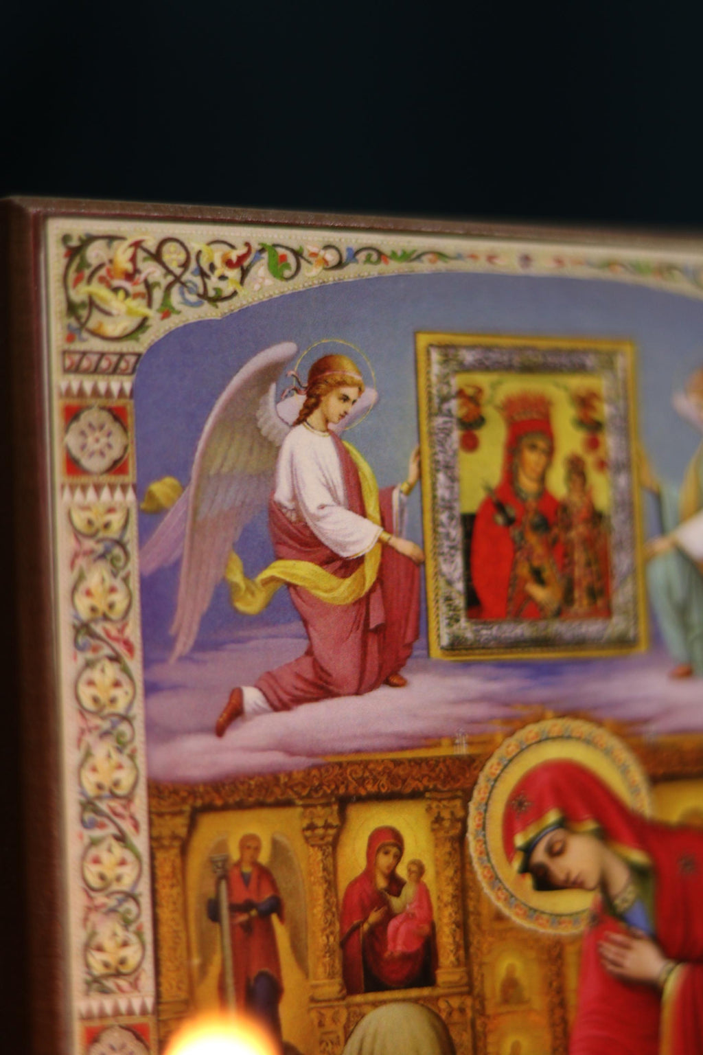 Orthodox Wooden Icon 6.3x4.7 in., Panagia Kassopitra, Mother of God Icon, Christian Wall Art, Virgin Mary