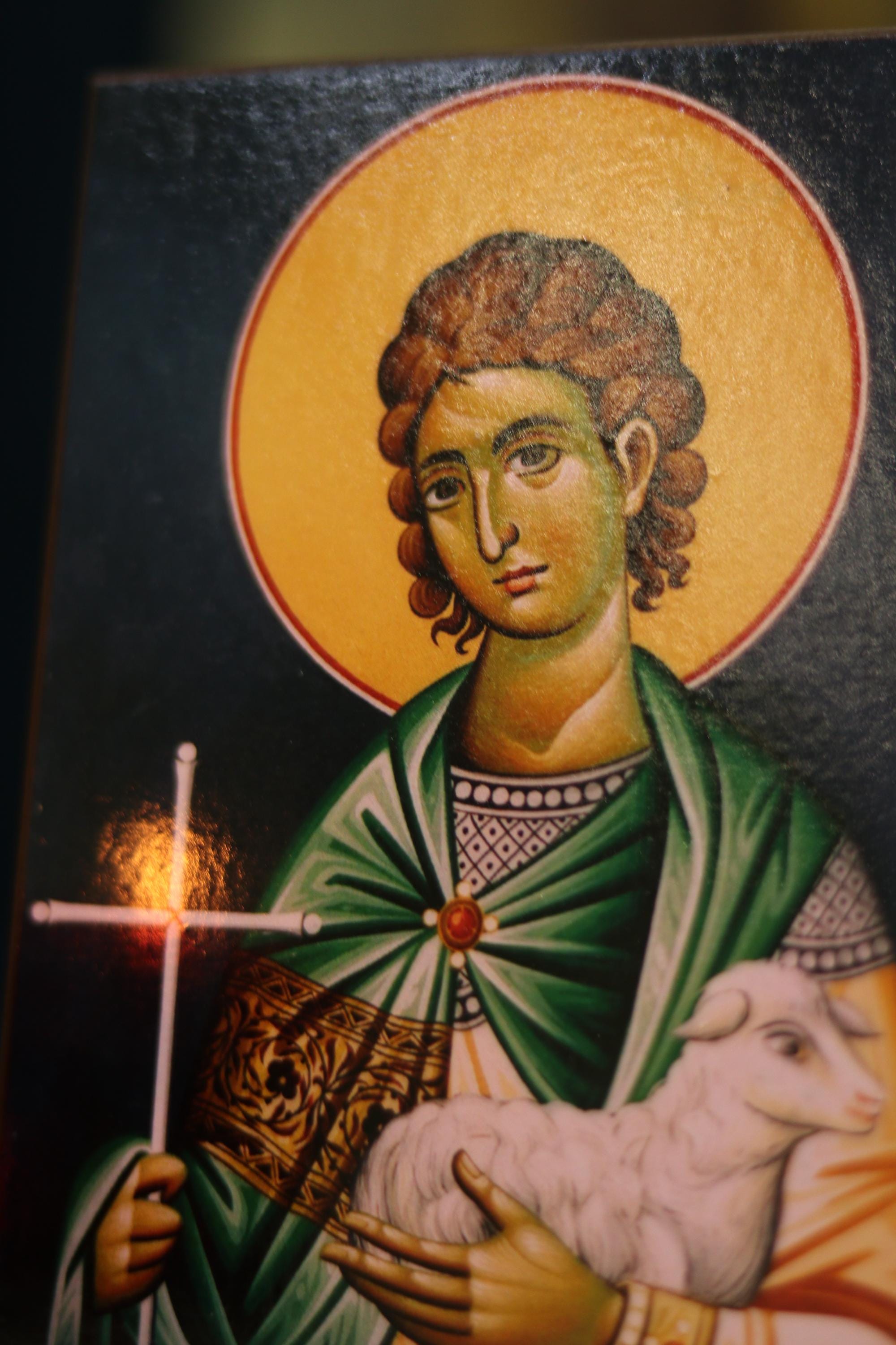 Saint Mamant Caesarea Icon Wooden Icon Orthodox Icon