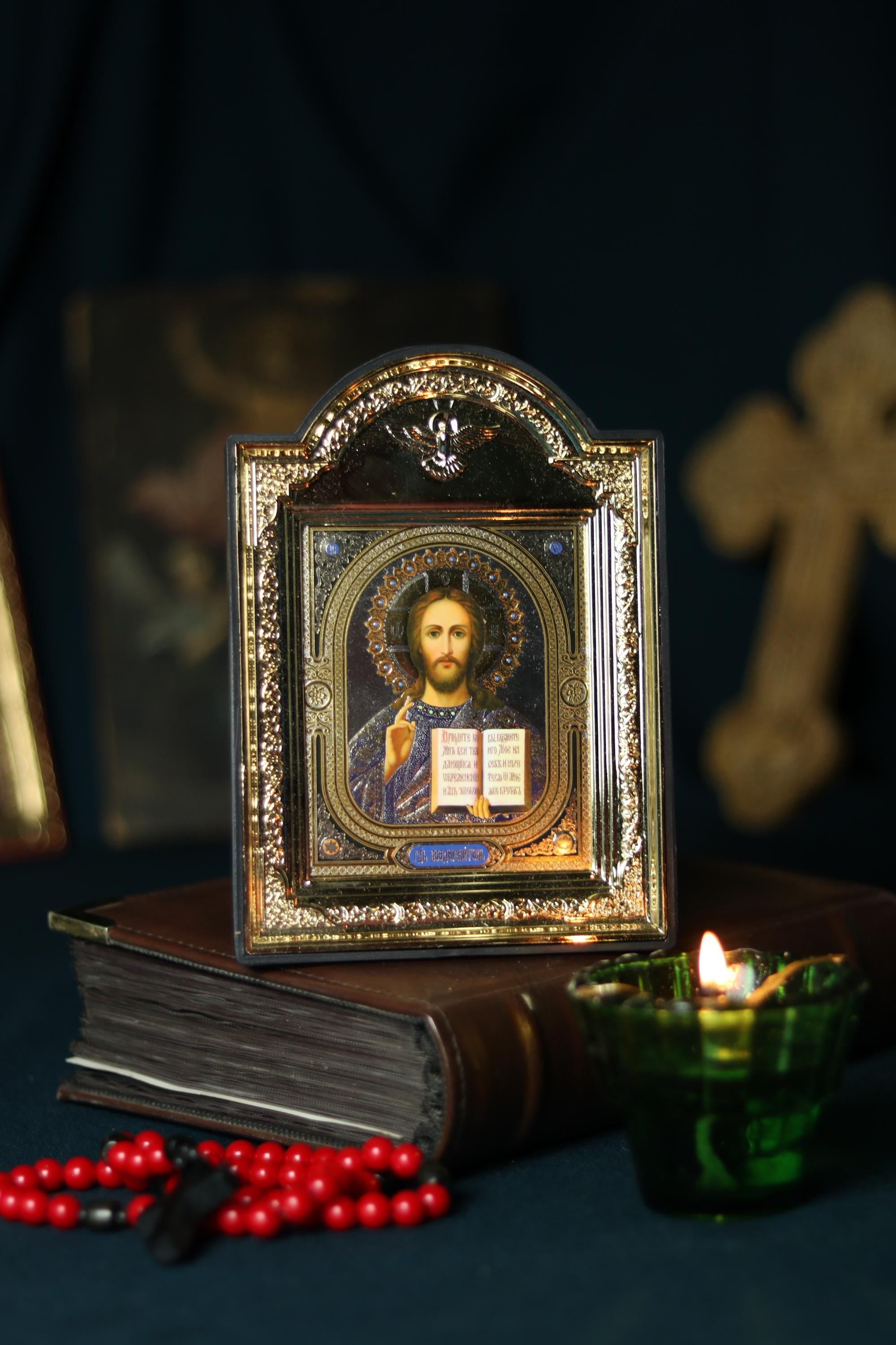 Orthodox Icon 5.5x7.3 in, 300g, Icon of Jesus Christ Pantocrator