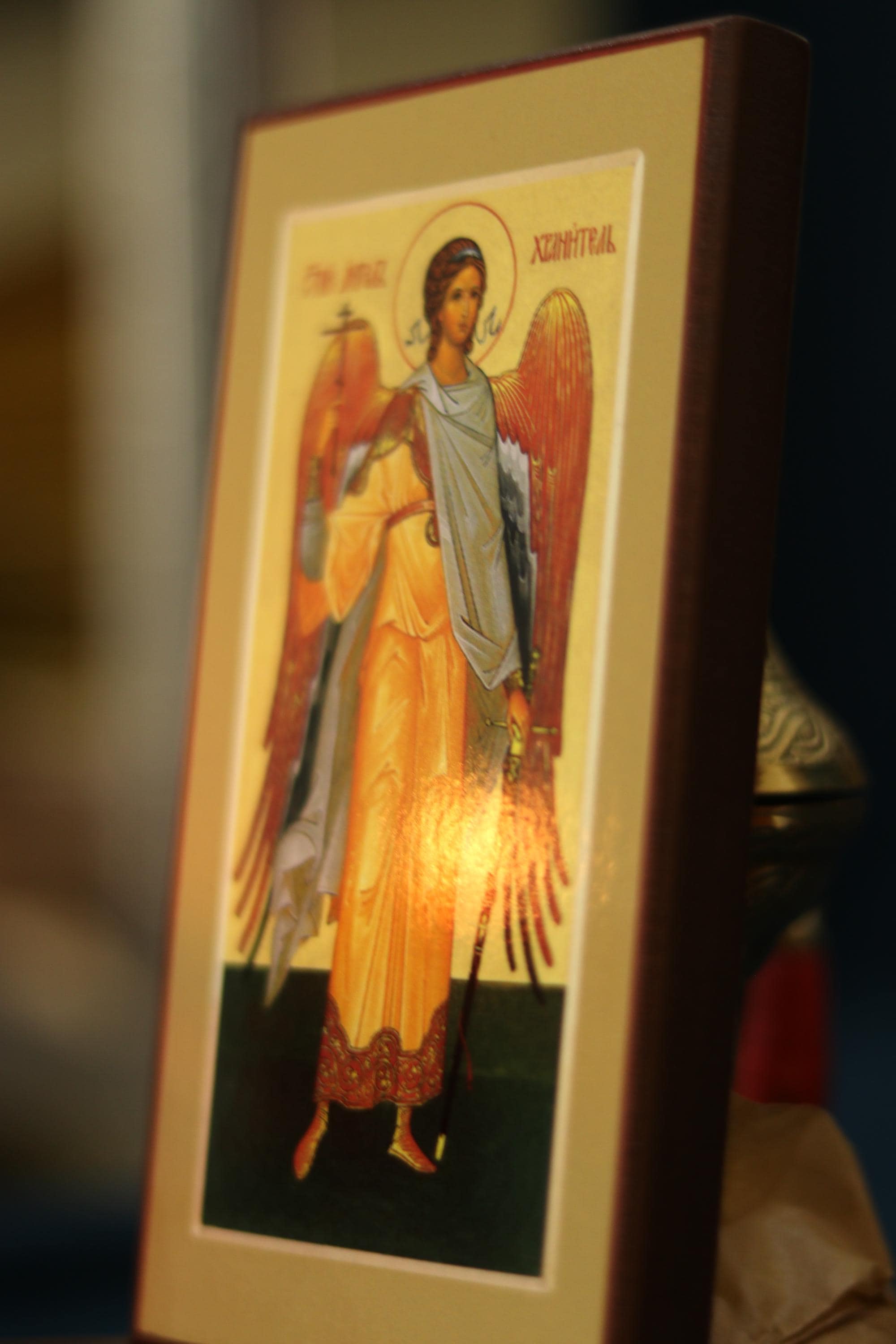 Orthodox Guardian Angel Icon Wooden,  Ash Wooden Icon