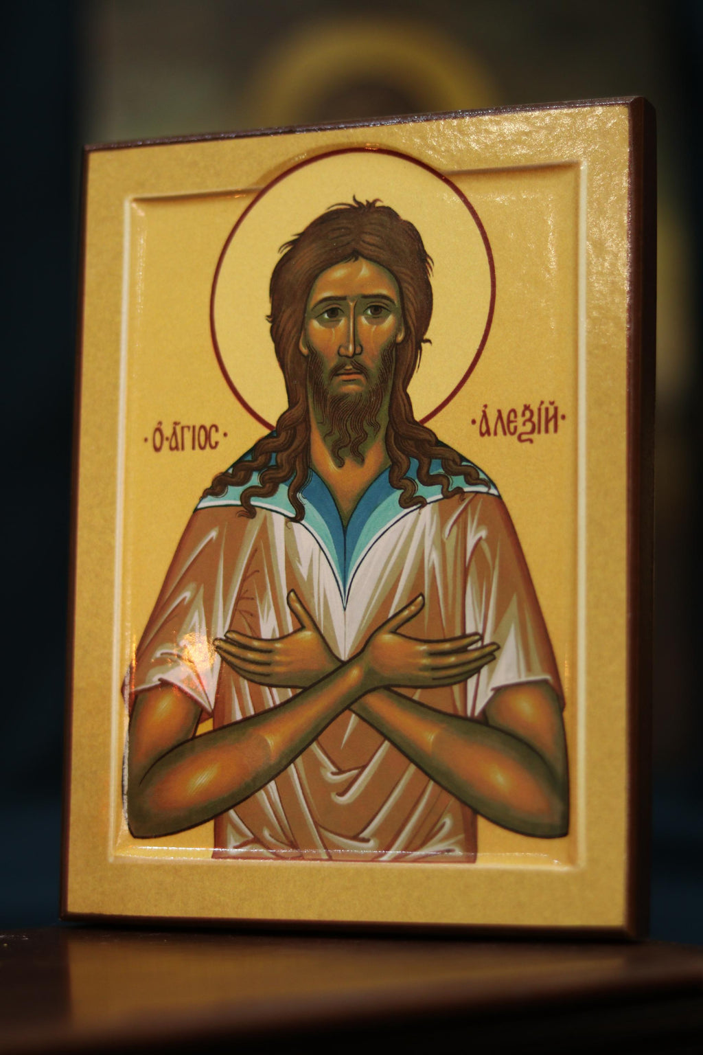 Saint Alexius Icon, Orthodox Wood Icon Christian Decor
