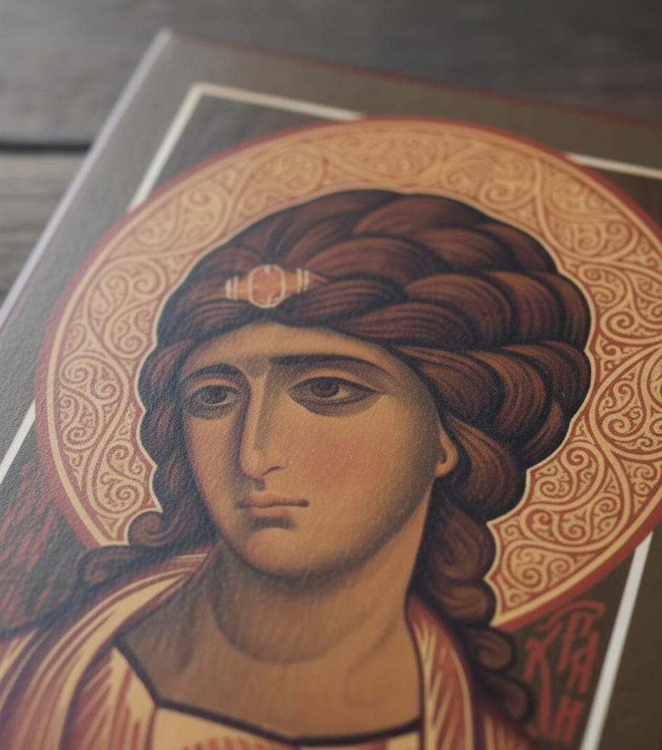 Wooden Icon ch, Archangel Gabriel Icon, Orthodox Icon
