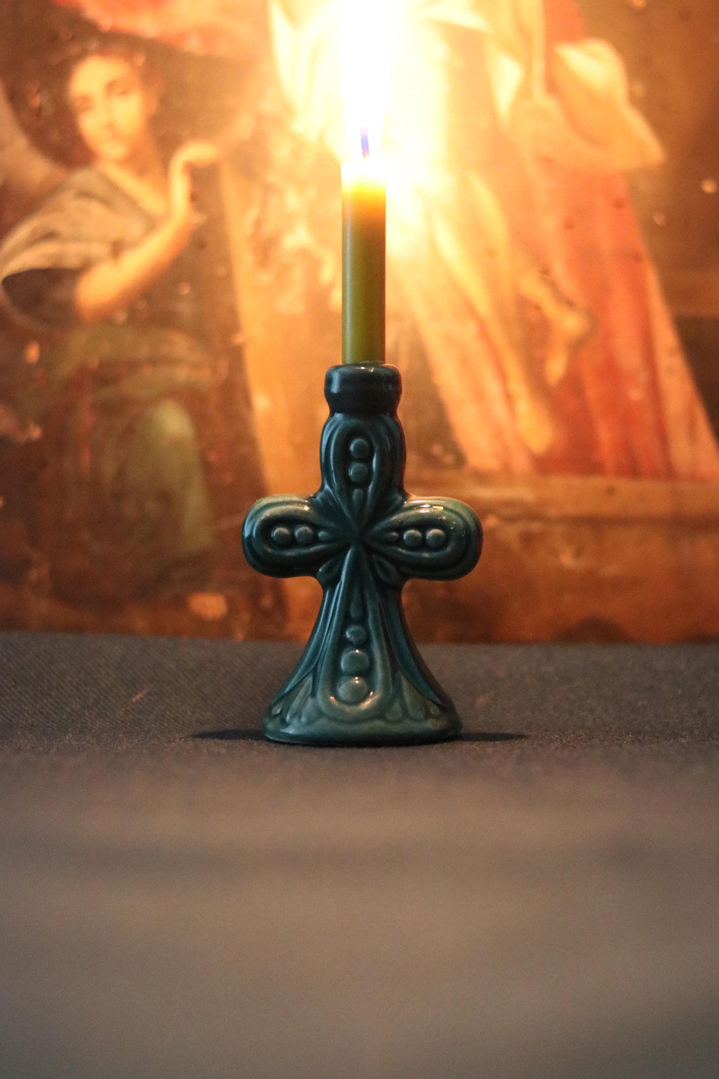 Orthodox candlestick, Ceramic candlestick, Orthodox icon, Orthodox cross, Small candlestick, Retro candlestick, Gift candlestick.