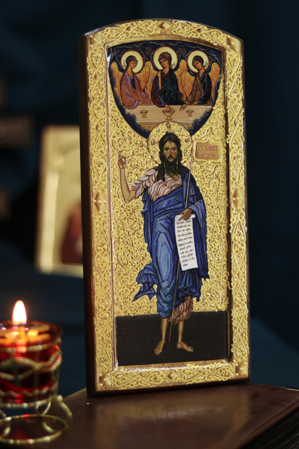 Saint John the Baptist Orthodox Icon 11x6in Wooden Christian Plaque