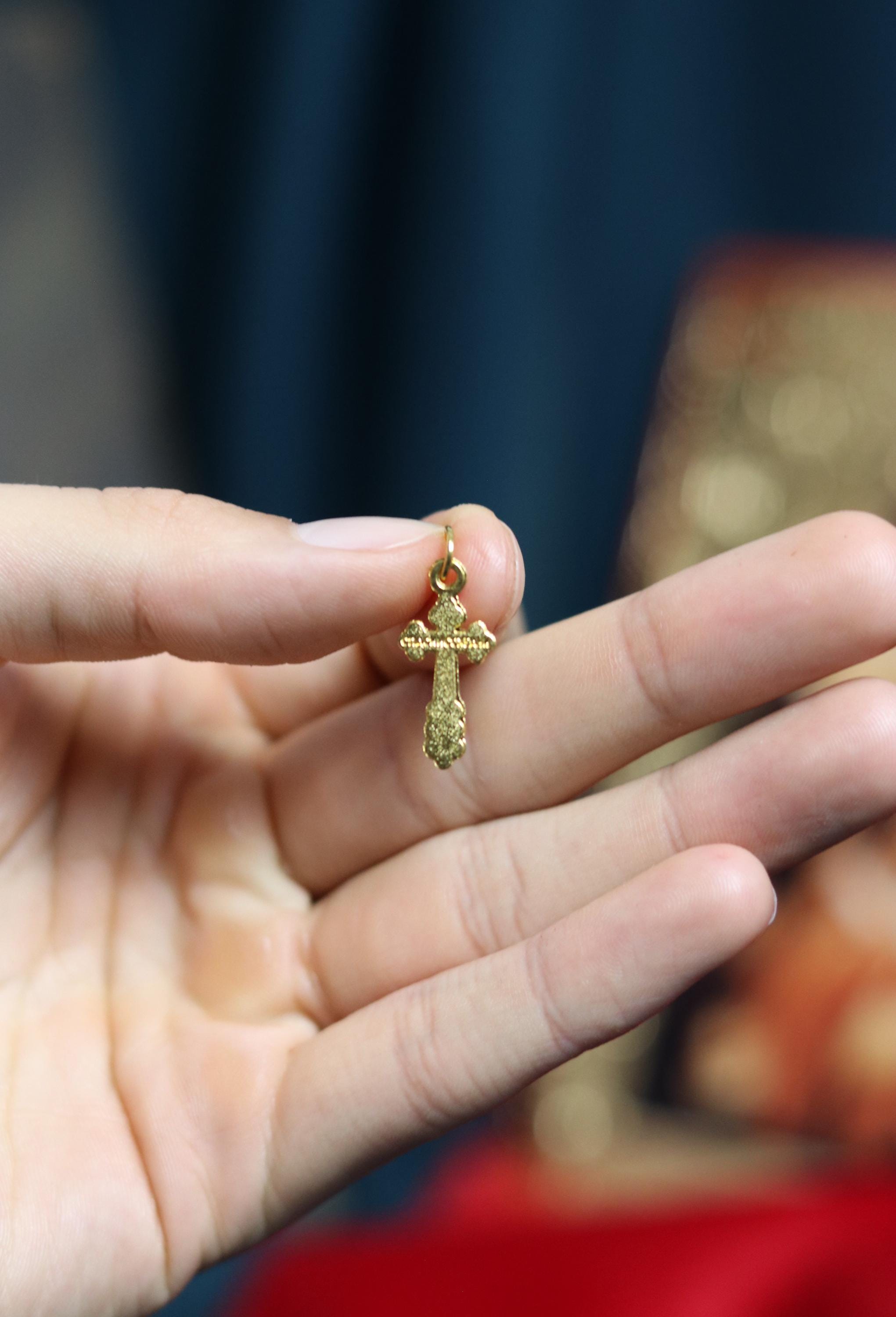 Orthodox Cross Necklace, Large Jesus cross pendant with Jesus Christ, Christian Cross Pendant, Crucifix necklace.