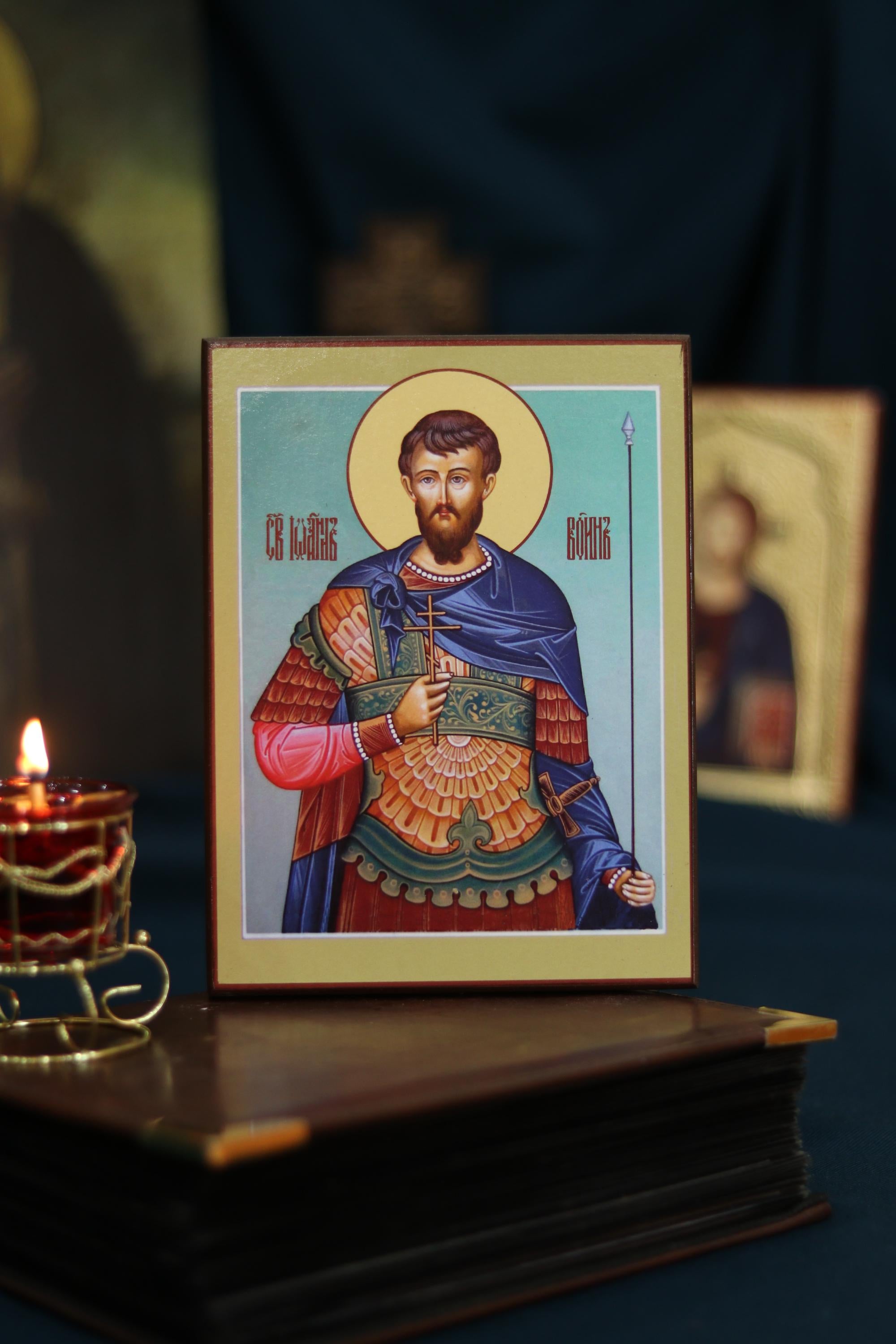 Saint John Warrior Wooden Icon Orthodox Icon Religious Art