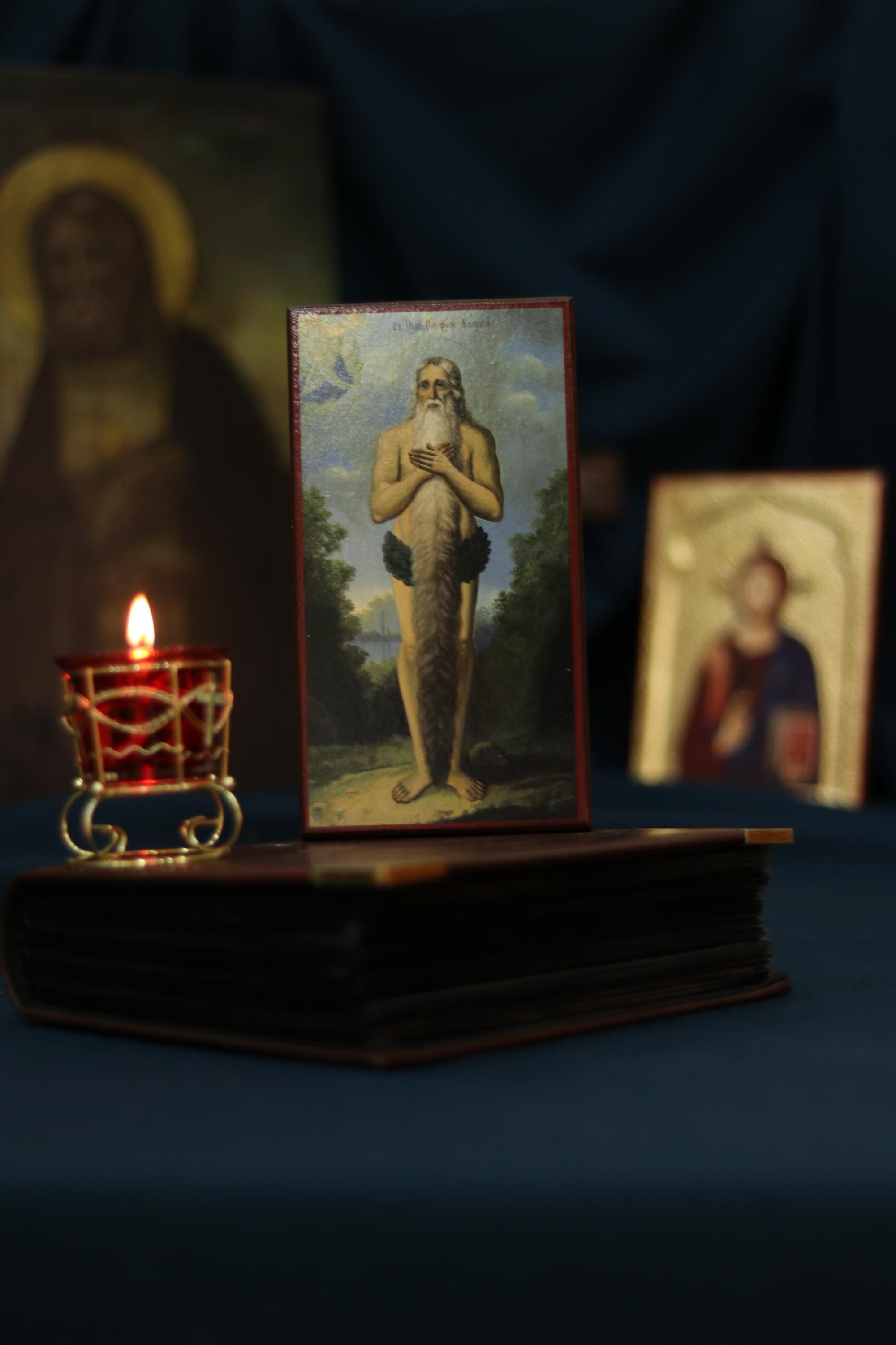 Saint Onuphrius Icon Wooden Icon Orthodox