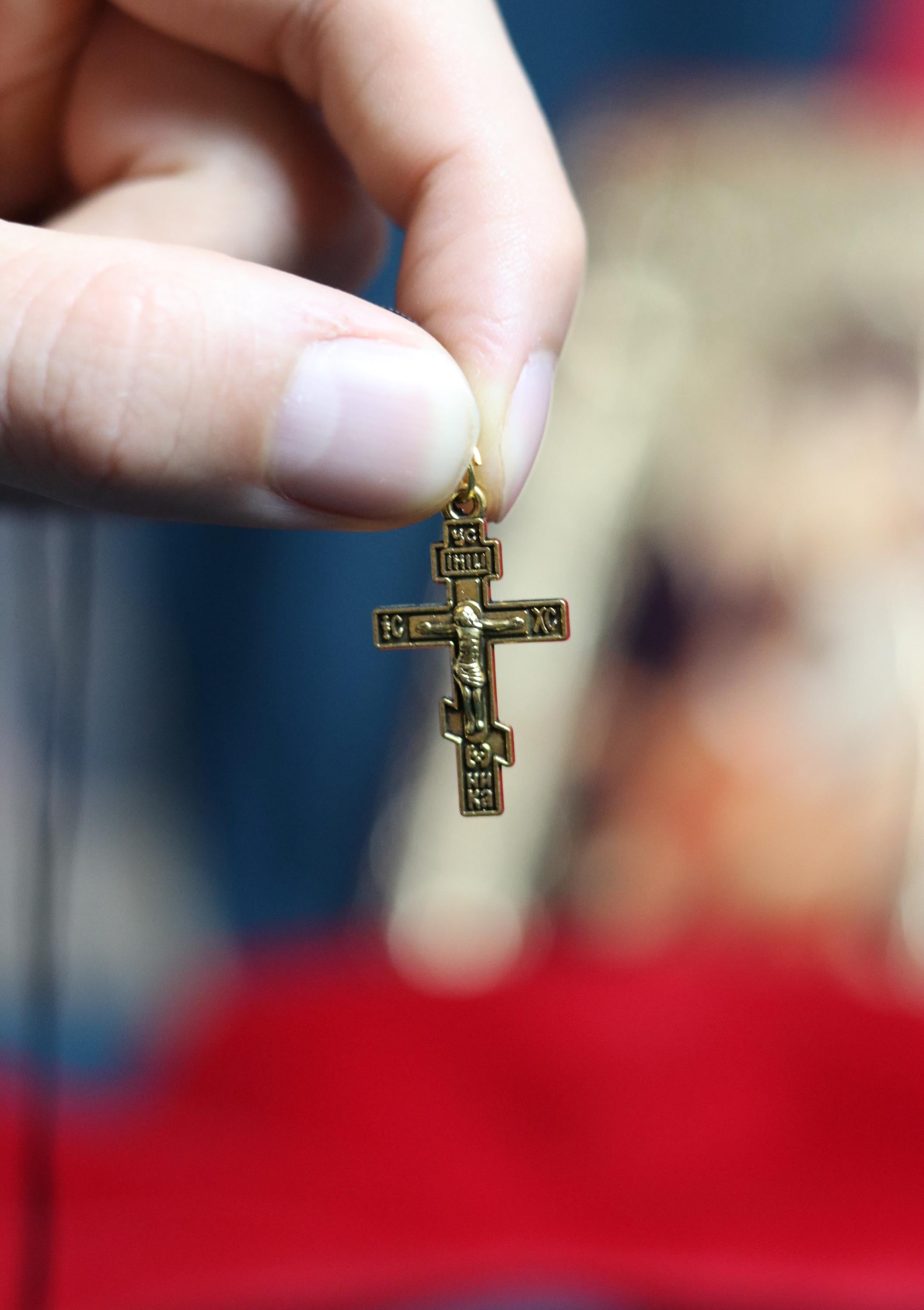 Orthodox Cross Necklace, Large Jesus cross pendant with Jesus Christ, Christian Cross Pendant, Crucifix necklace.